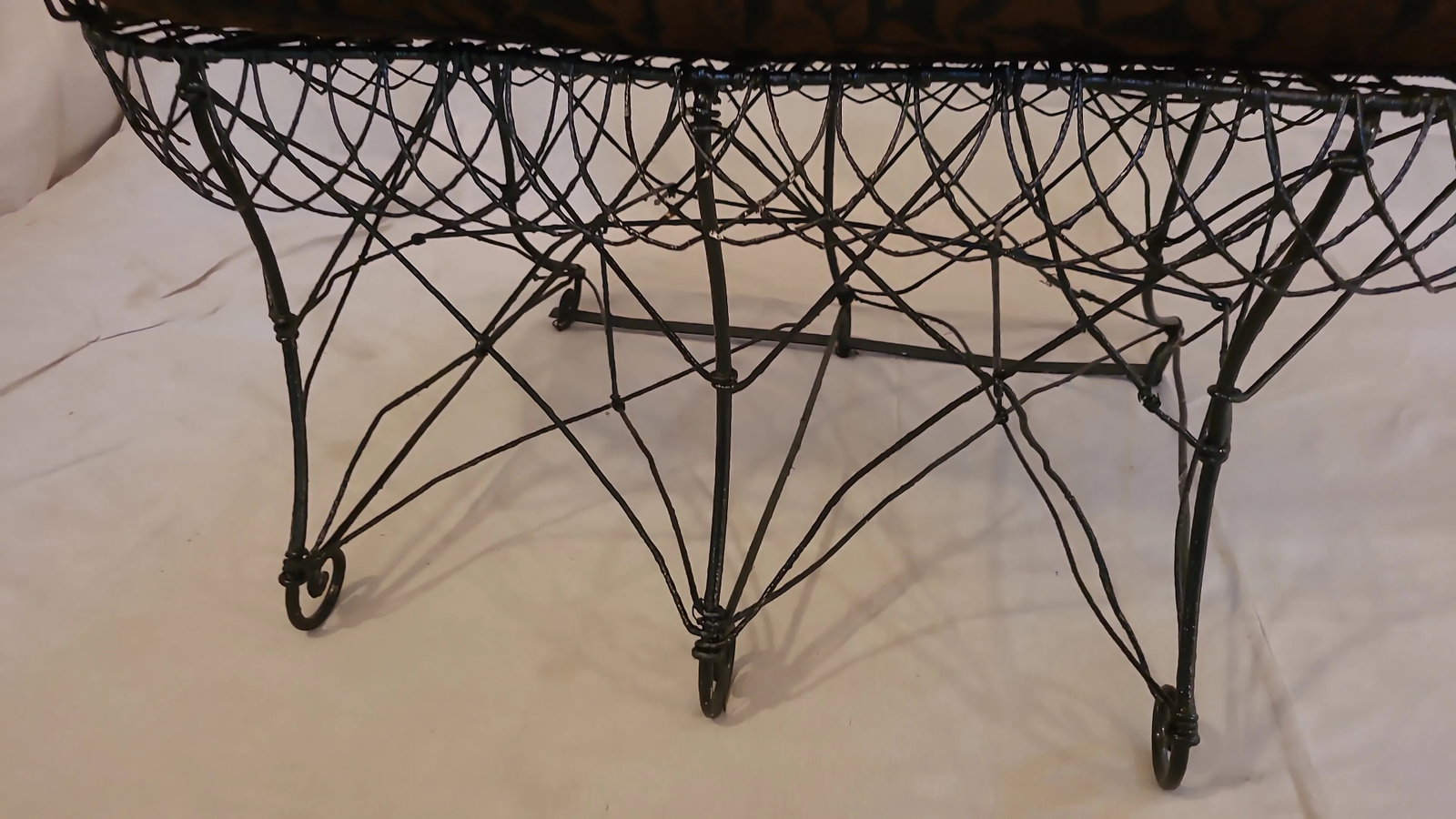 Early 20th Century Antique English Wire Garden Settee - 3