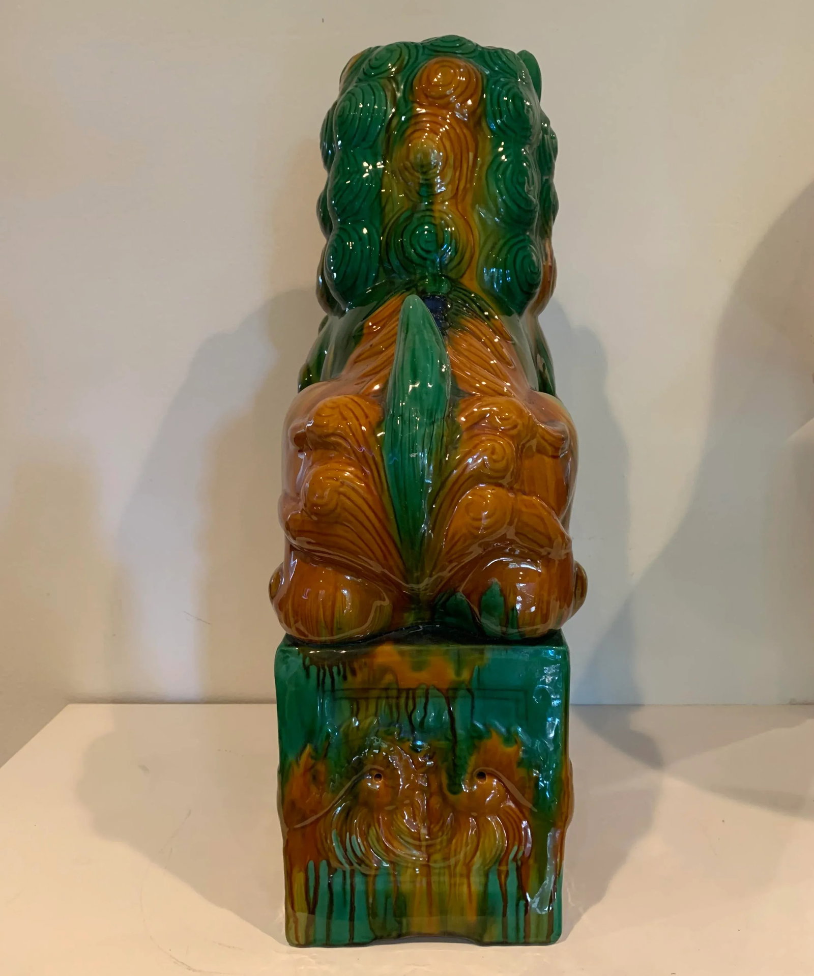 Multi-Colored Ceramic Foo Dog Statue - 3