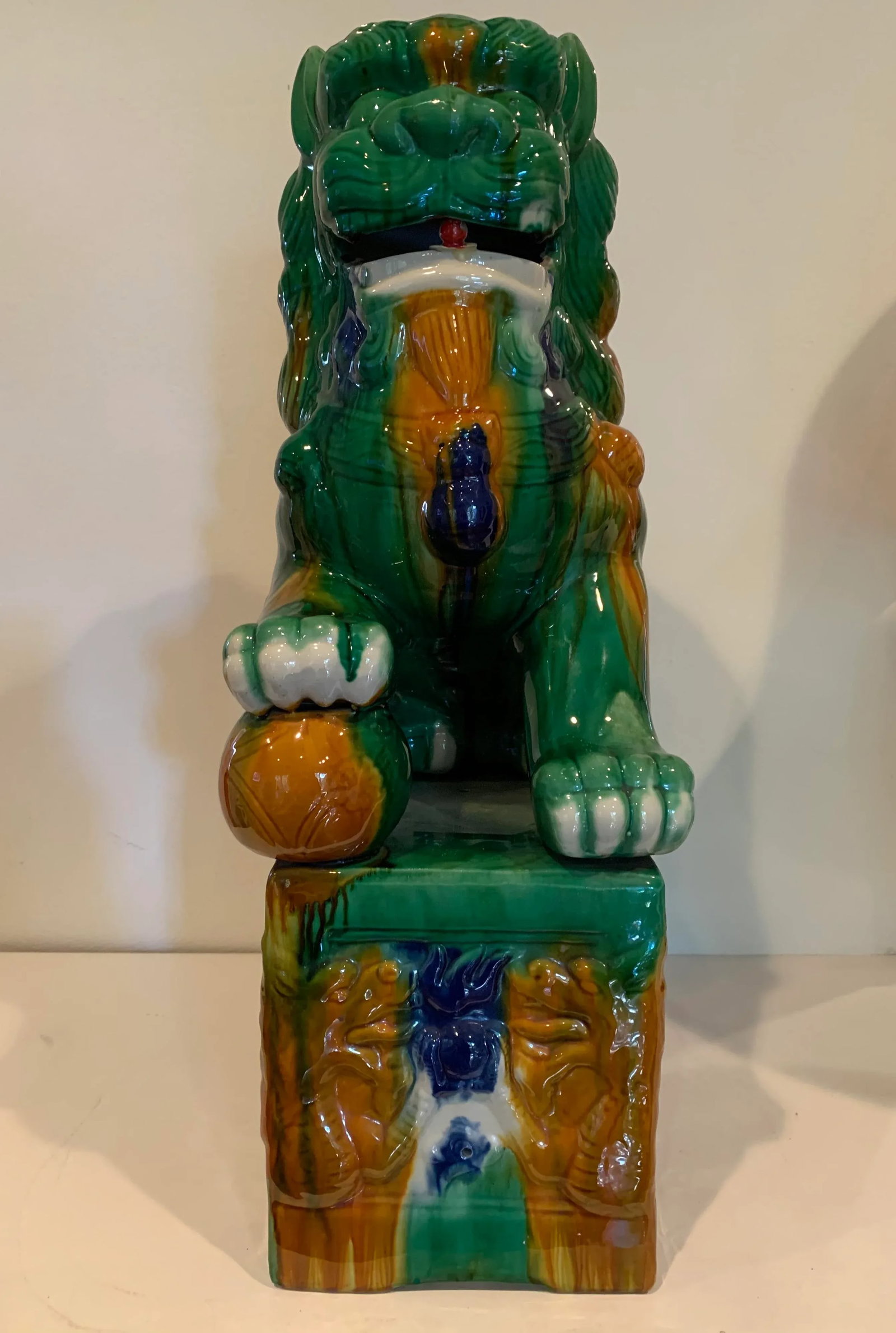Multi-Colored Ceramic Foo Dog Statue - 6