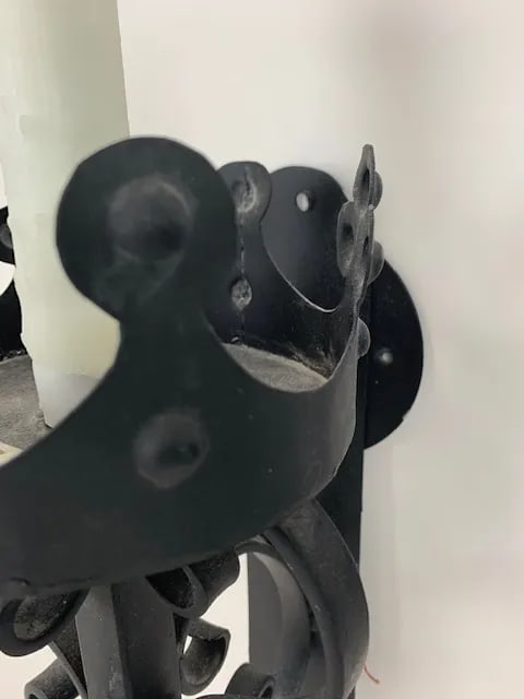 Italian Style Iron Wall Sconces - a Pair - 3