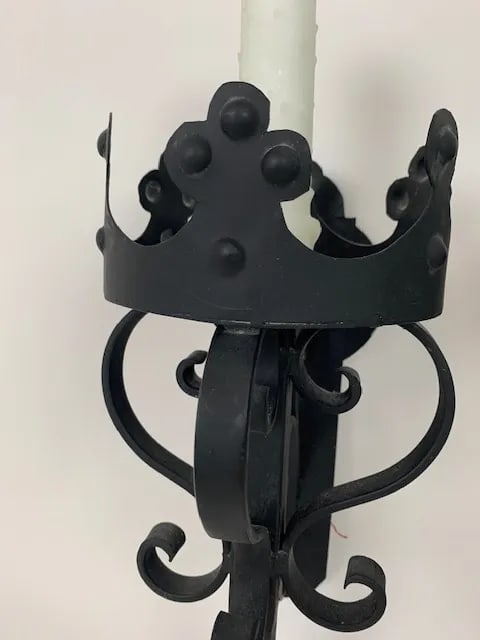 Italian Style Iron Wall Sconces - a Pair - 4