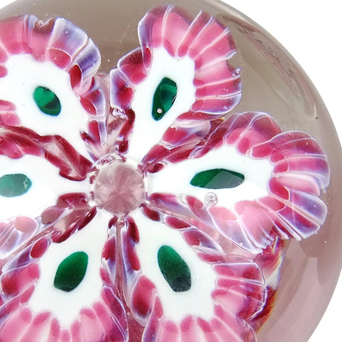 Murano Vintage Fratelli Toso and Barbini Murrine Flowers Italian Art Glass Paperweights - Set of 3 - 6