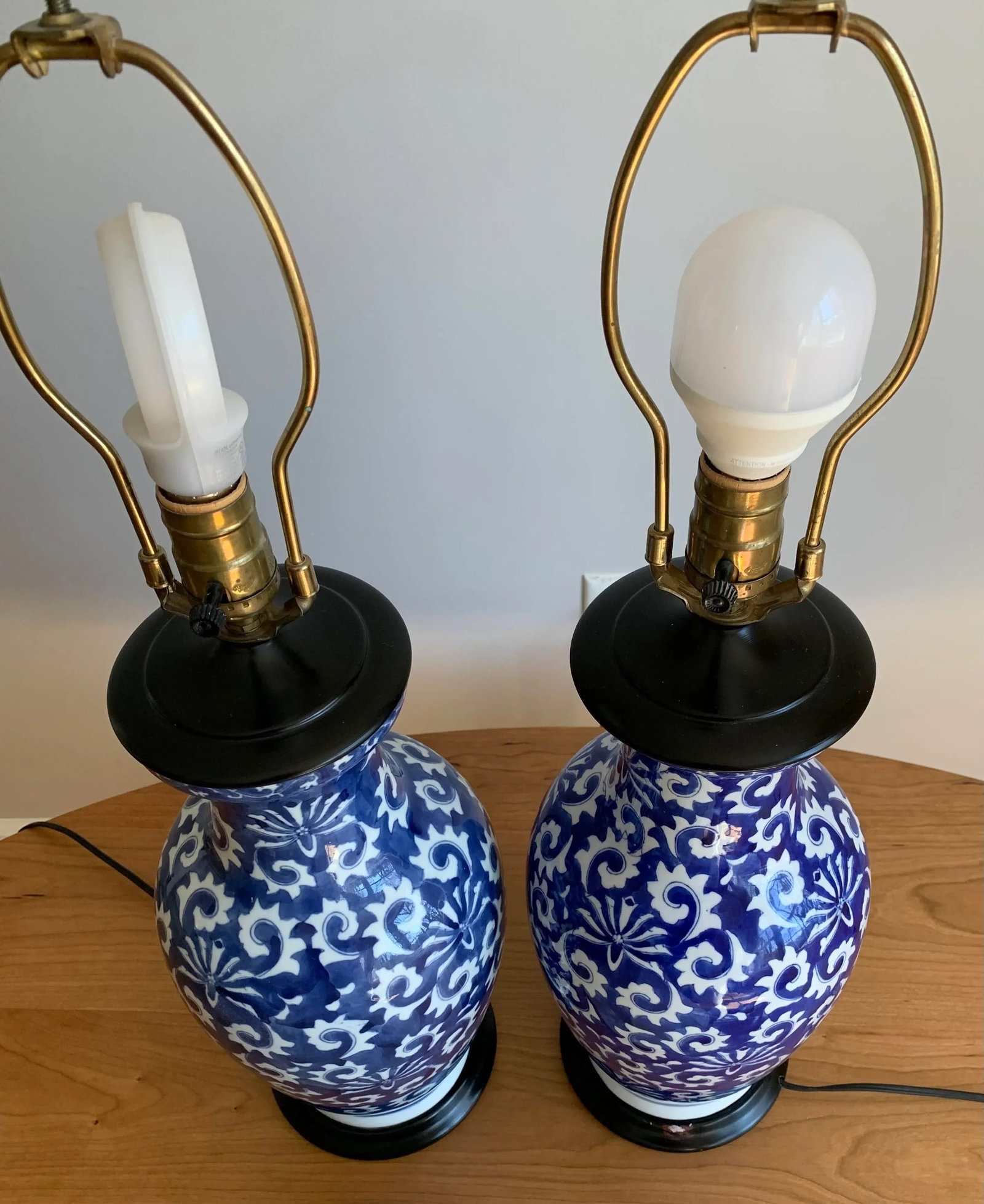 1980s Ginger Jar Lamps - a Pair - 3
