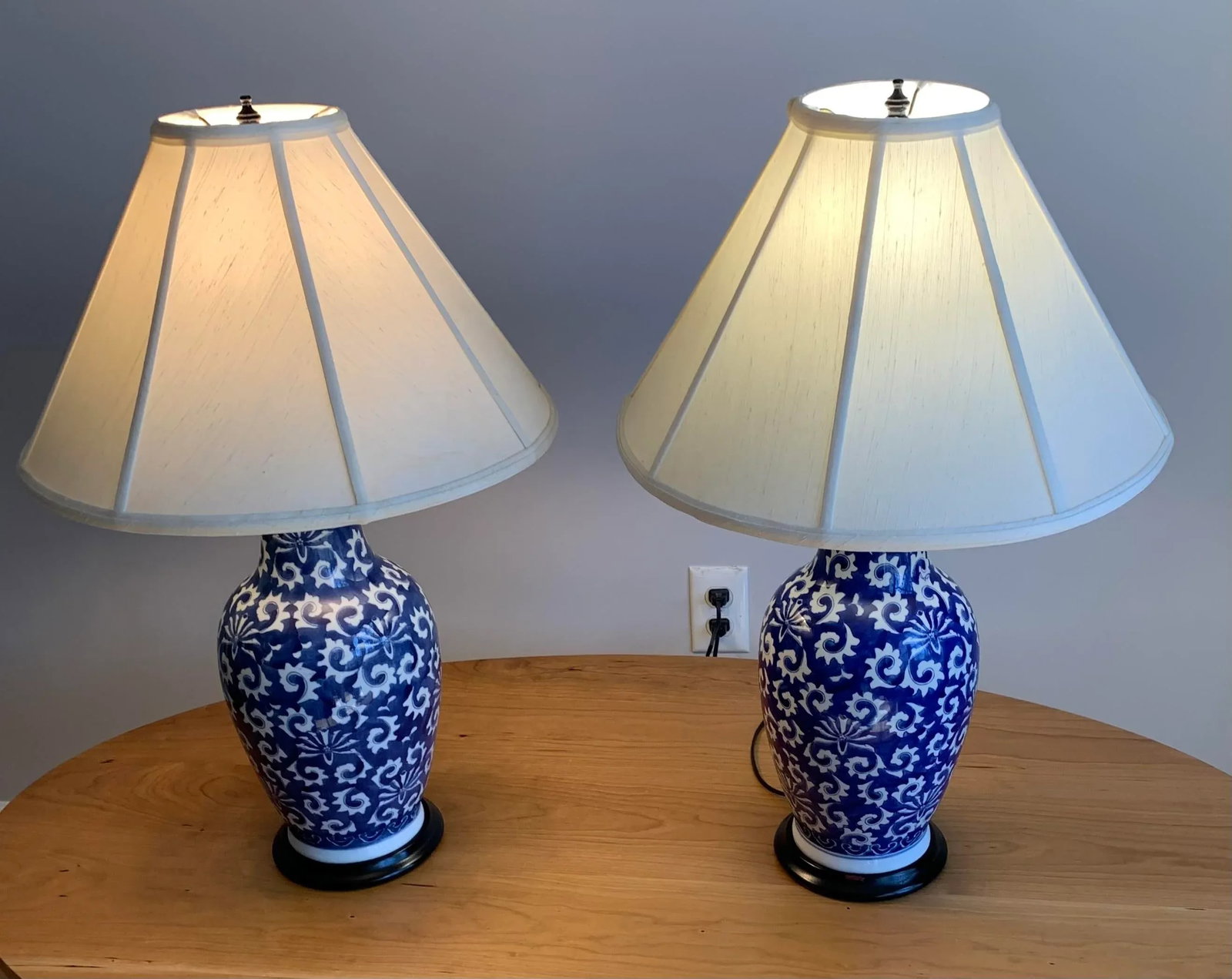 1980s Ginger Jar Lamps - a Pair - 5