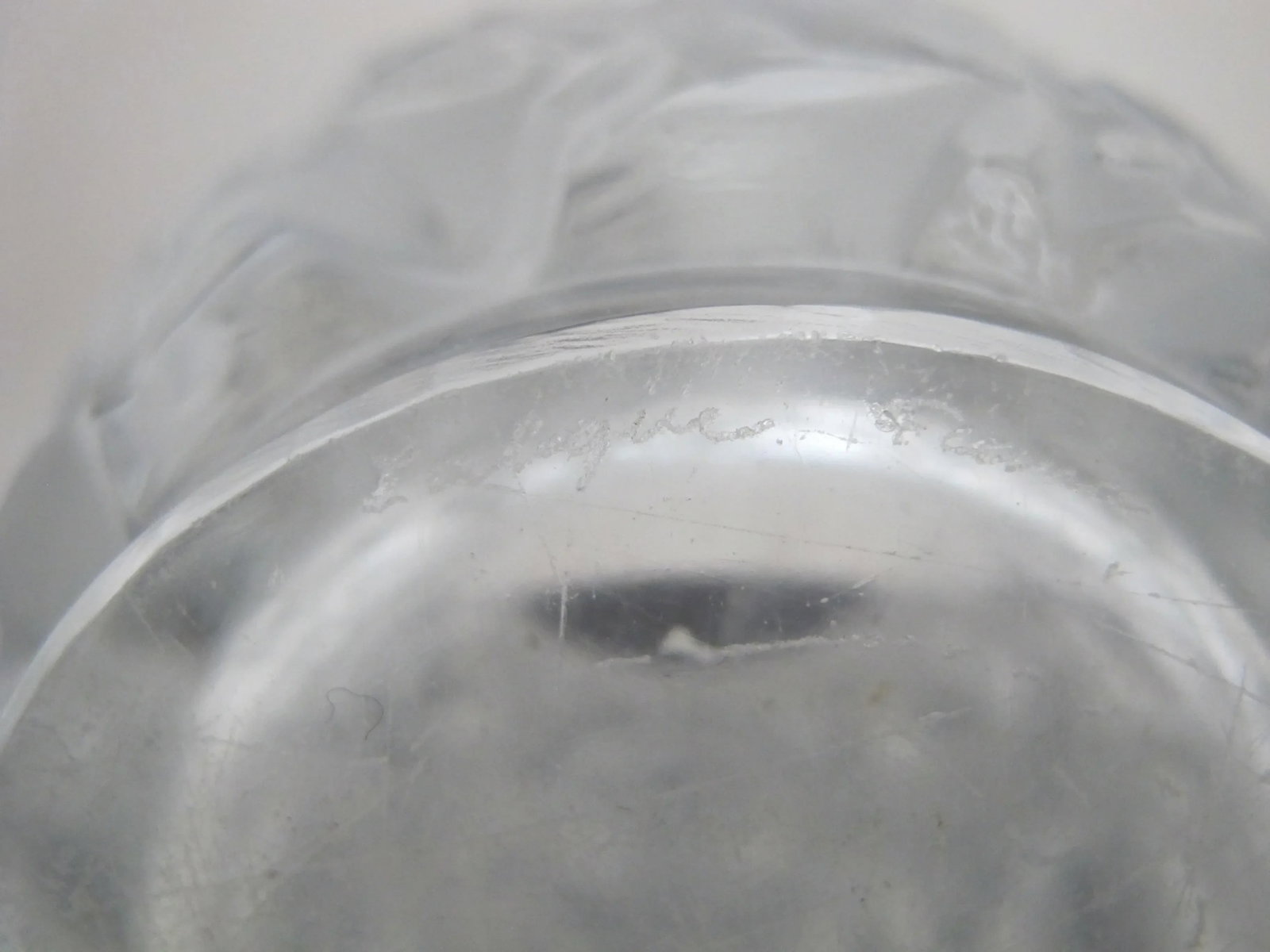 Lalique France Frosted Crystal Bagatelle Sparrow Bird Leaves Art 6 3/4" Vase - 7