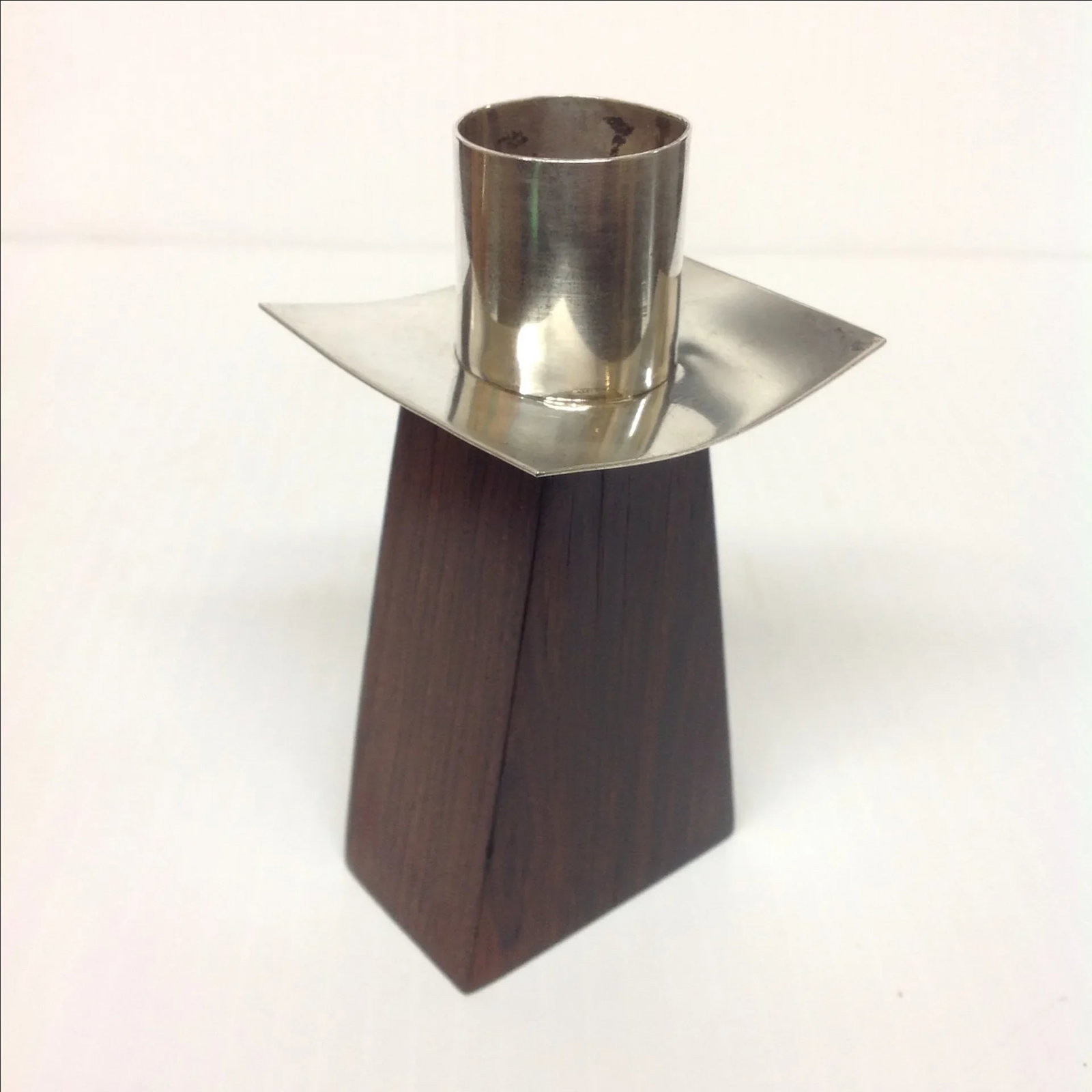 William Spratling Rosewood & Sterling Candlestick - 2