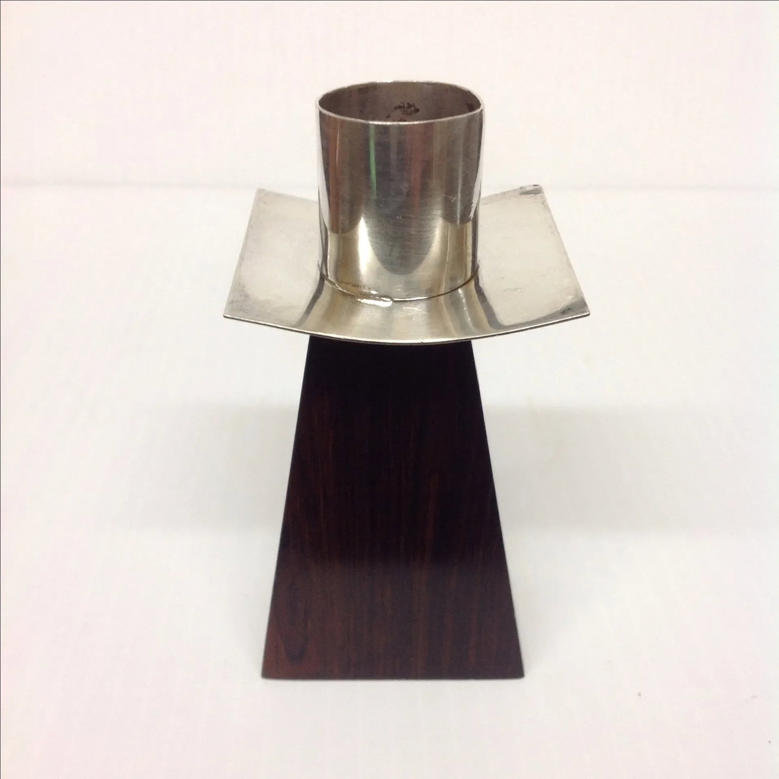 William Spratling Rosewood & Sterling Candlestick - 3