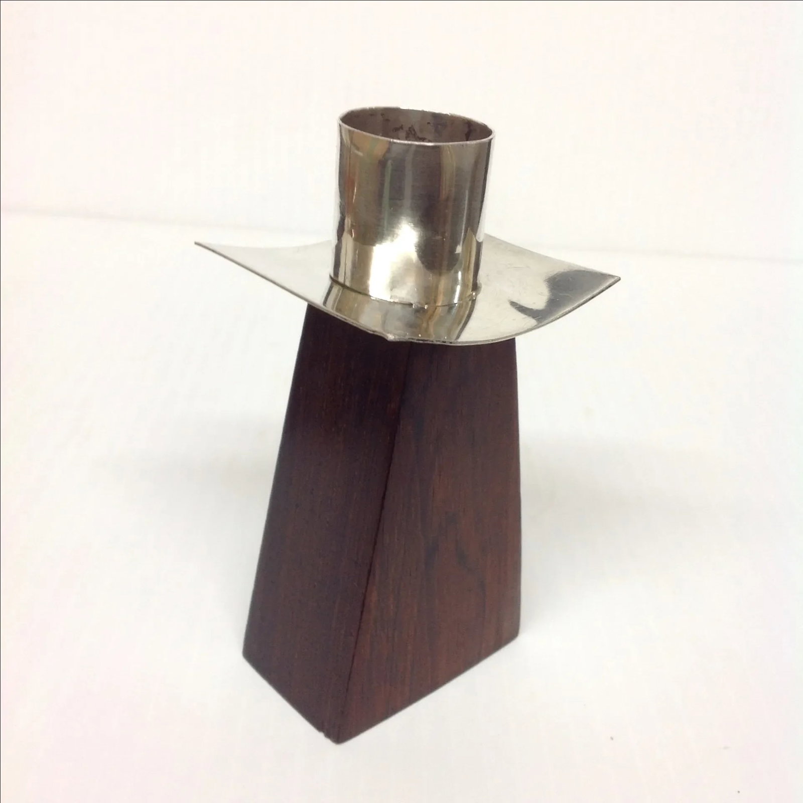 William Spratling Rosewood & Sterling Candlestick - 4