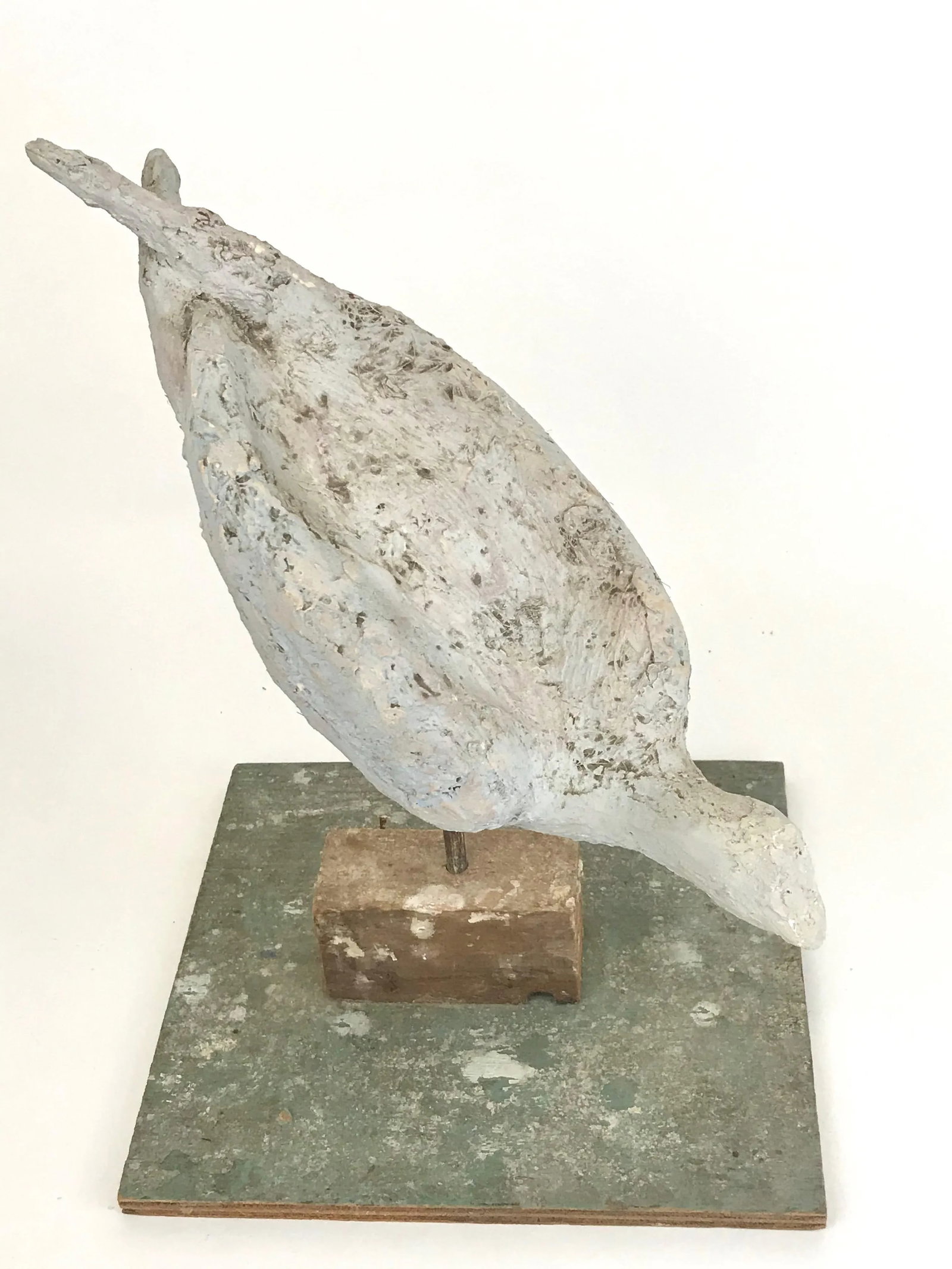 Late 20th Century Painted Fiberglass Bird Sculpture on Stand - 3