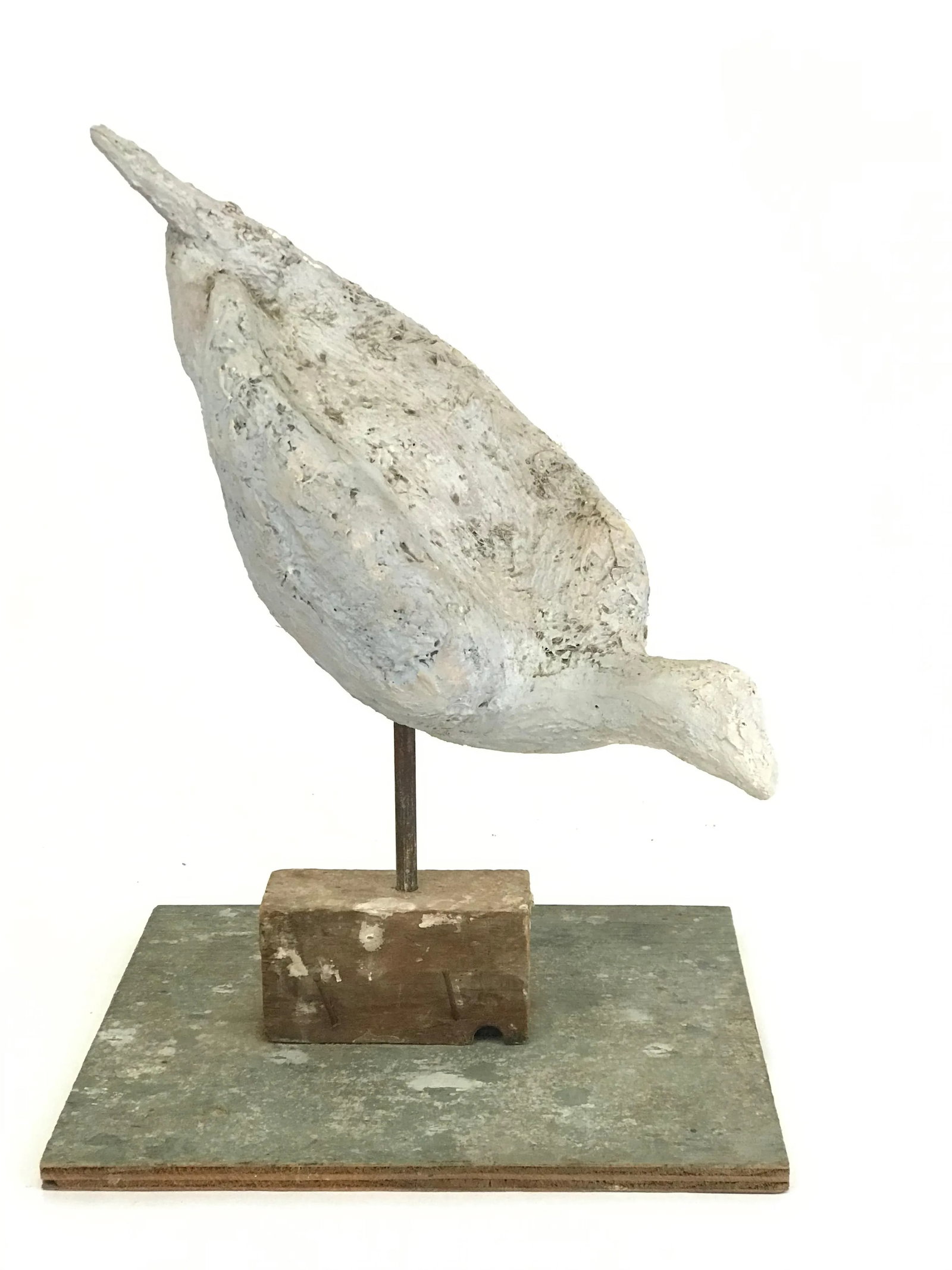 Late 20th Century Painted Fiberglass Bird Sculpture on Stand - 8