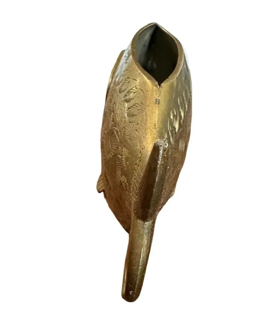Vintage Brass Fish Vase/Ashtray/Bowl - 4