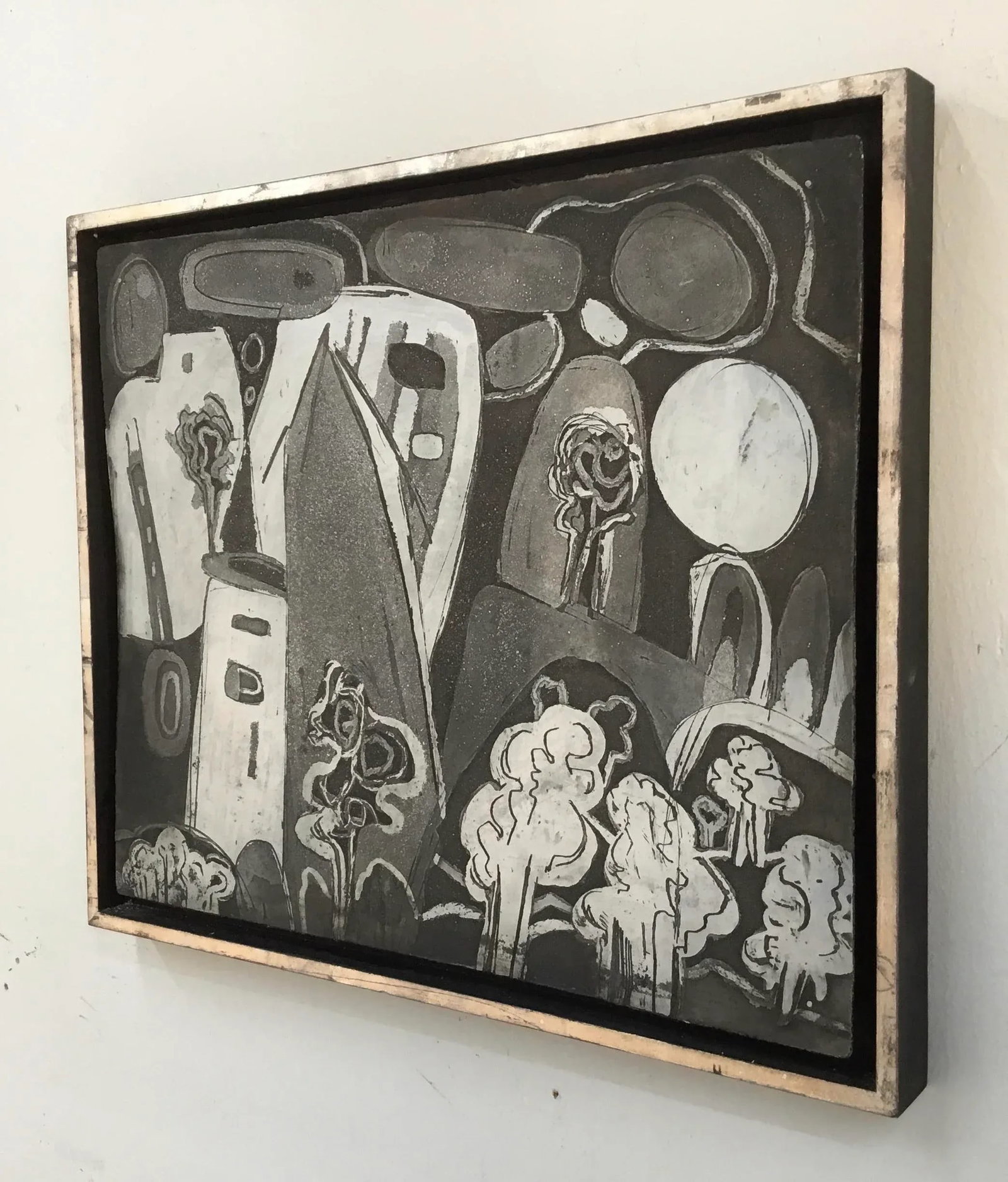 "abstract Landscape " Printing Plate Mounted in Custom Frame - 3