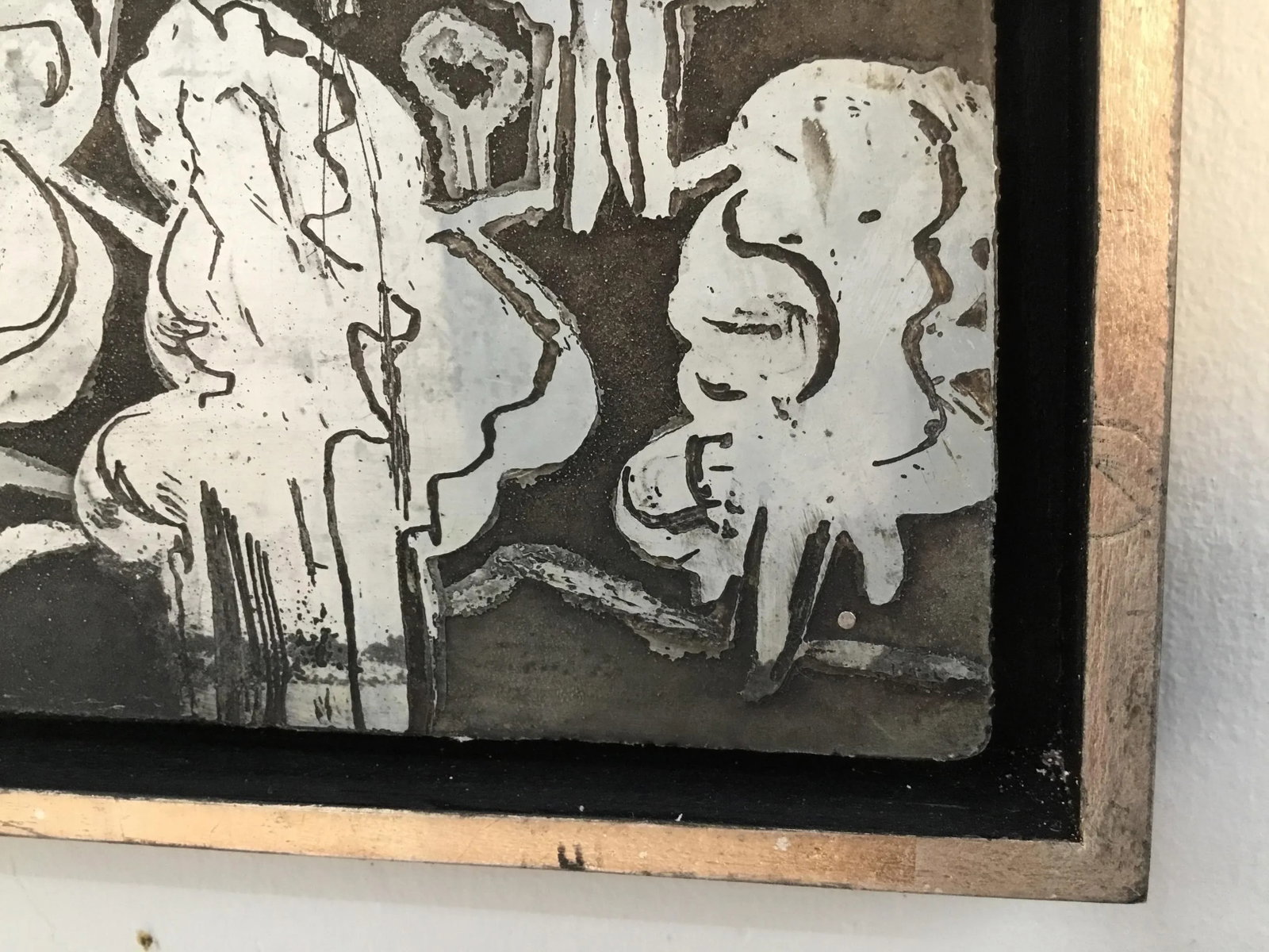 "abstract Landscape " Printing Plate Mounted in Custom Frame - 4
