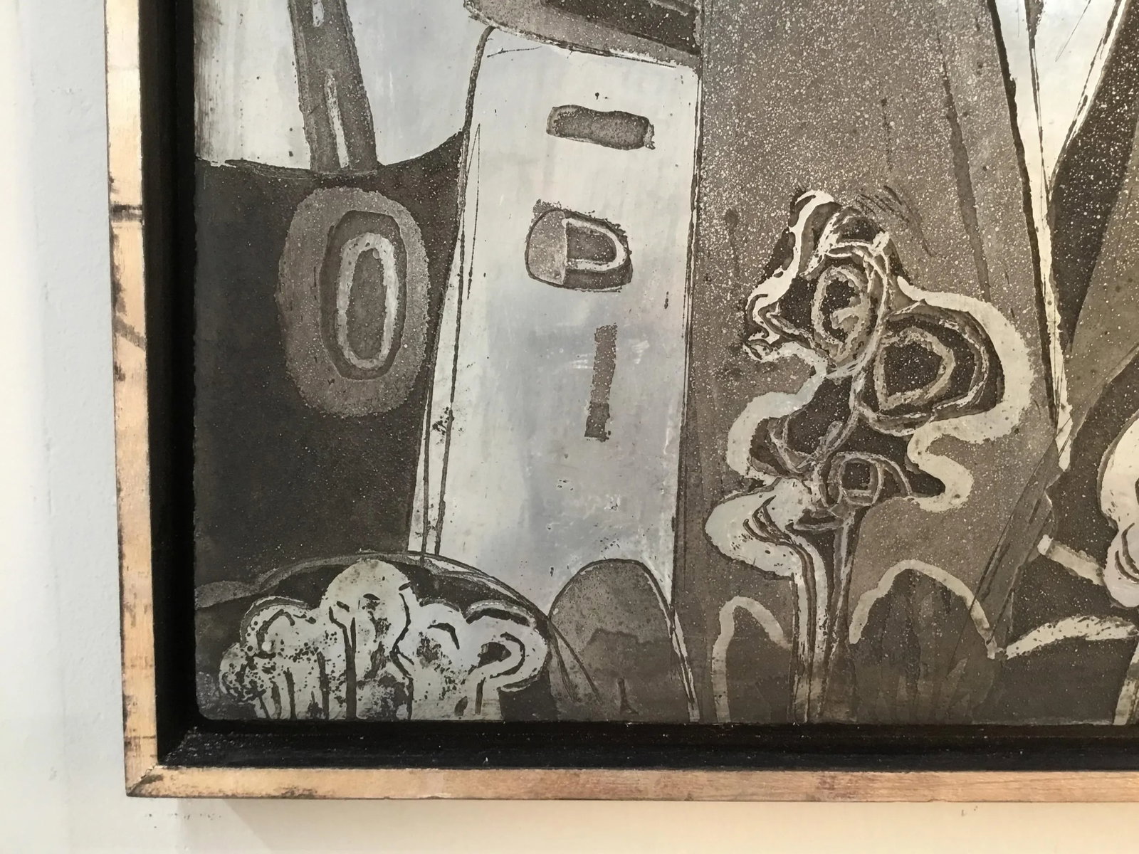 "abstract Landscape " Printing Plate Mounted in Custom Frame - 6
