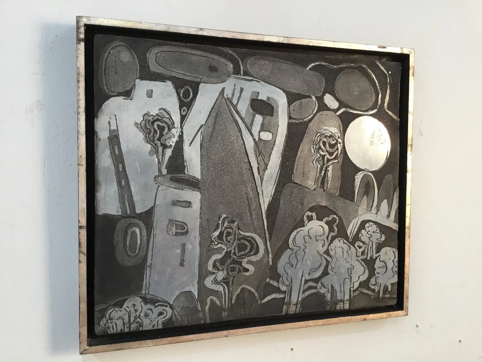 "abstract Landscape " Printing Plate Mounted in Custom Frame - 7