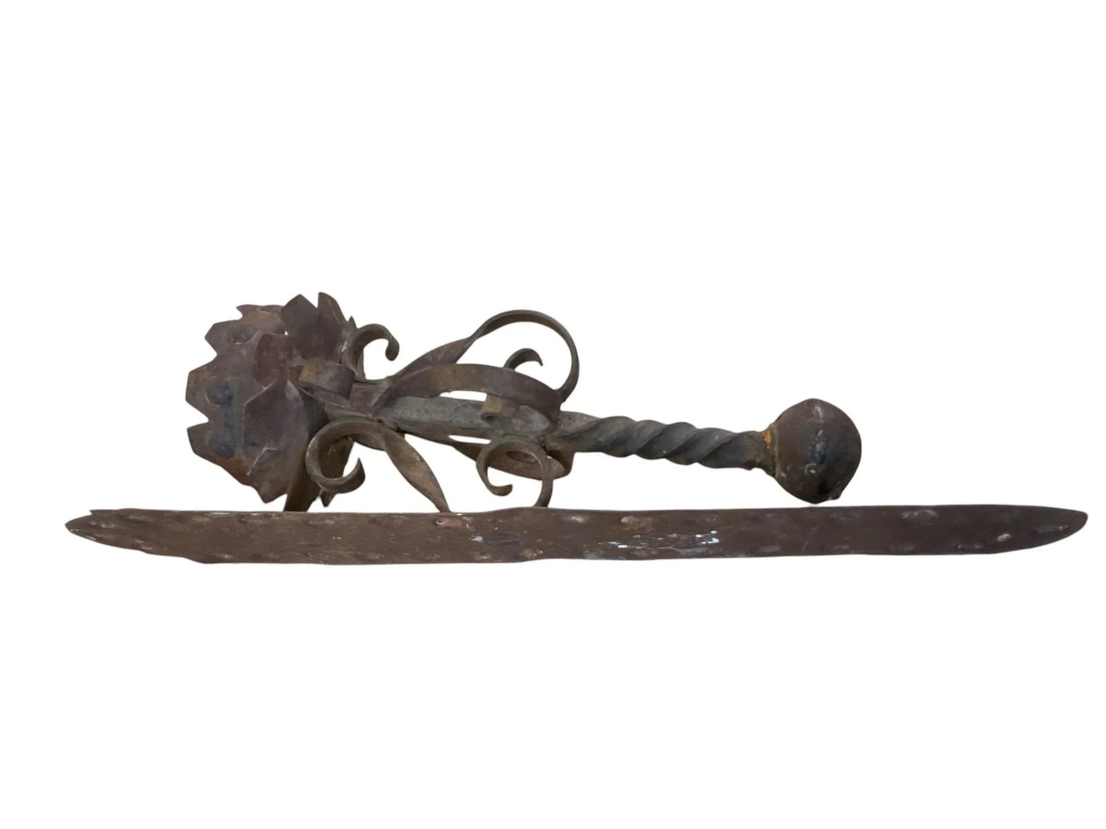 Antique Spanish Wrought Iron Candle Wall Sconce Antique - 3