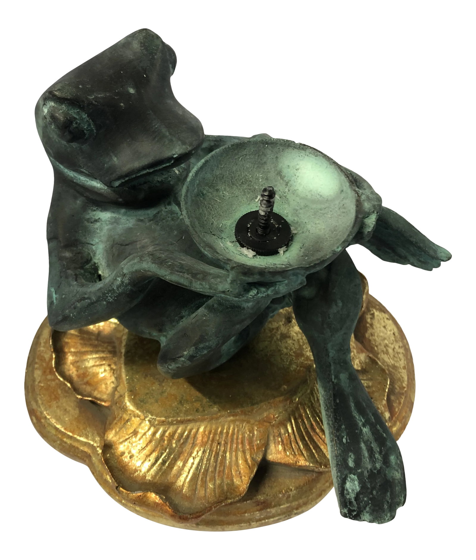 Frederick Cooper Bronze Frog Paradise Candle Holder (1 of 7)