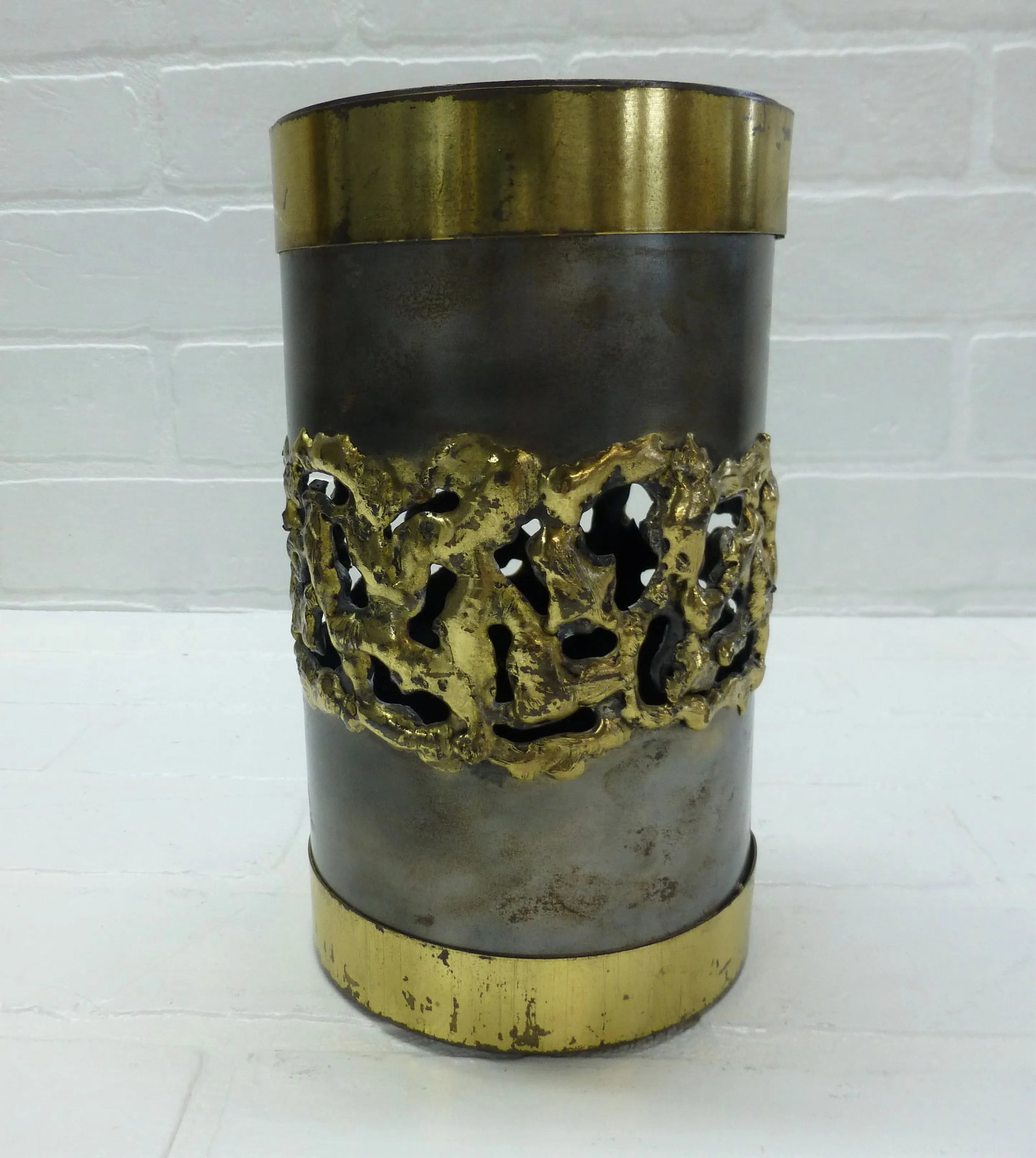 Vintage Brutalist Wine Bottle Holder - 5