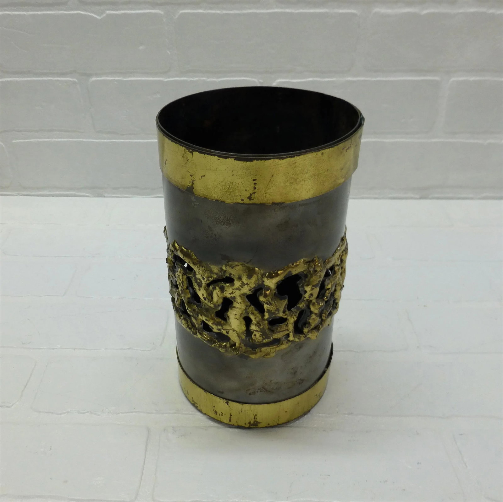 Vintage Brutalist Wine Bottle Holder - 6