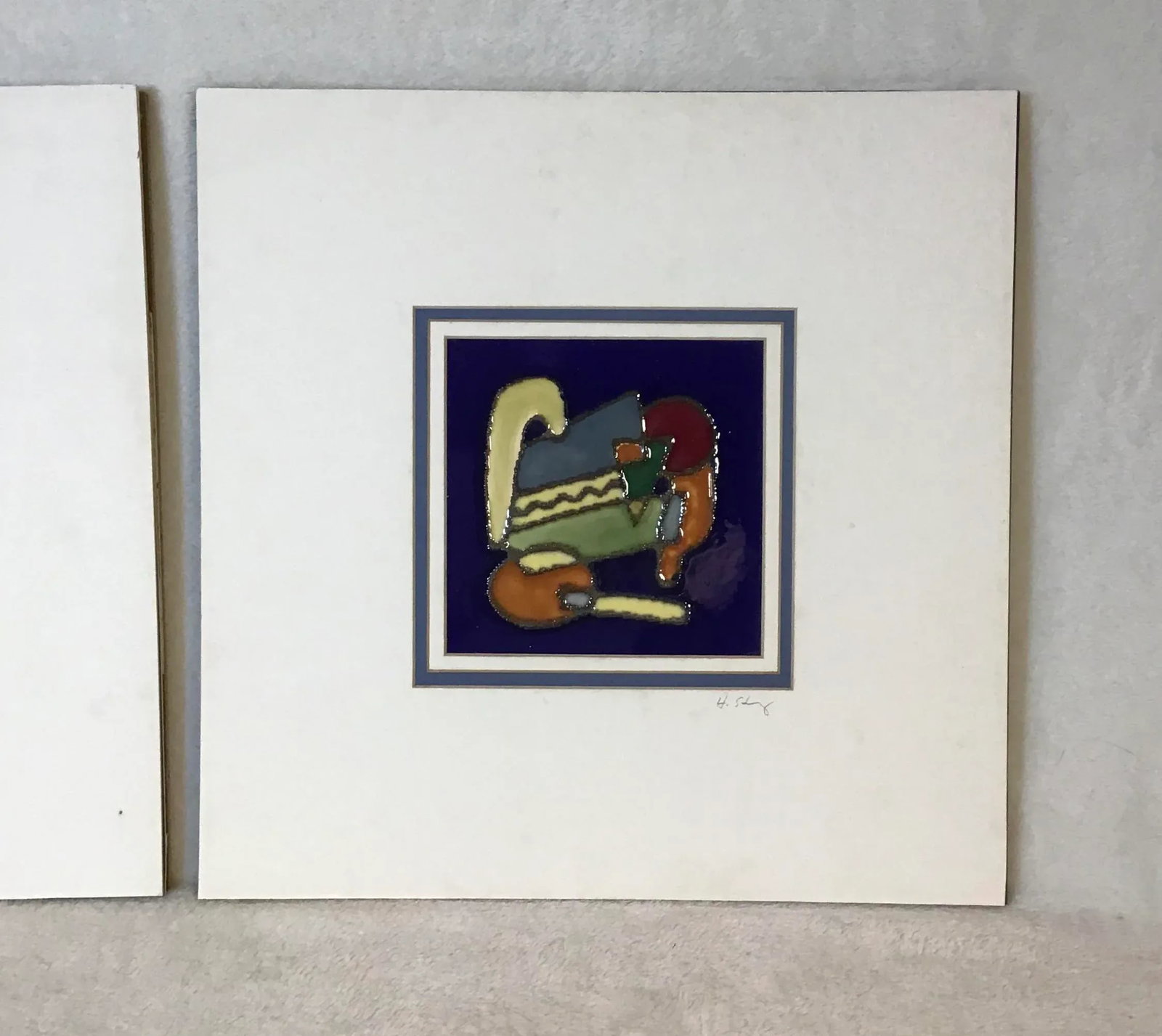 Vintage Harris G Strong Mid-Century Ceramic Tiles - a Pair - 5