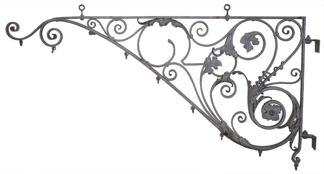 19th Century Wrought Iron Sign Bracket - 6