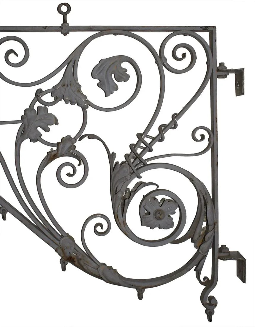 19th Century Wrought Iron Sign Bracket - 8