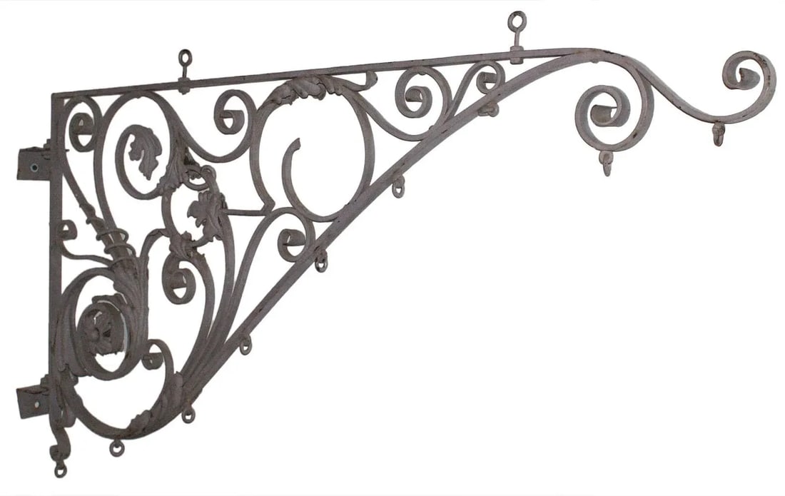 19th Century Wrought Iron Sign Bracket - 9