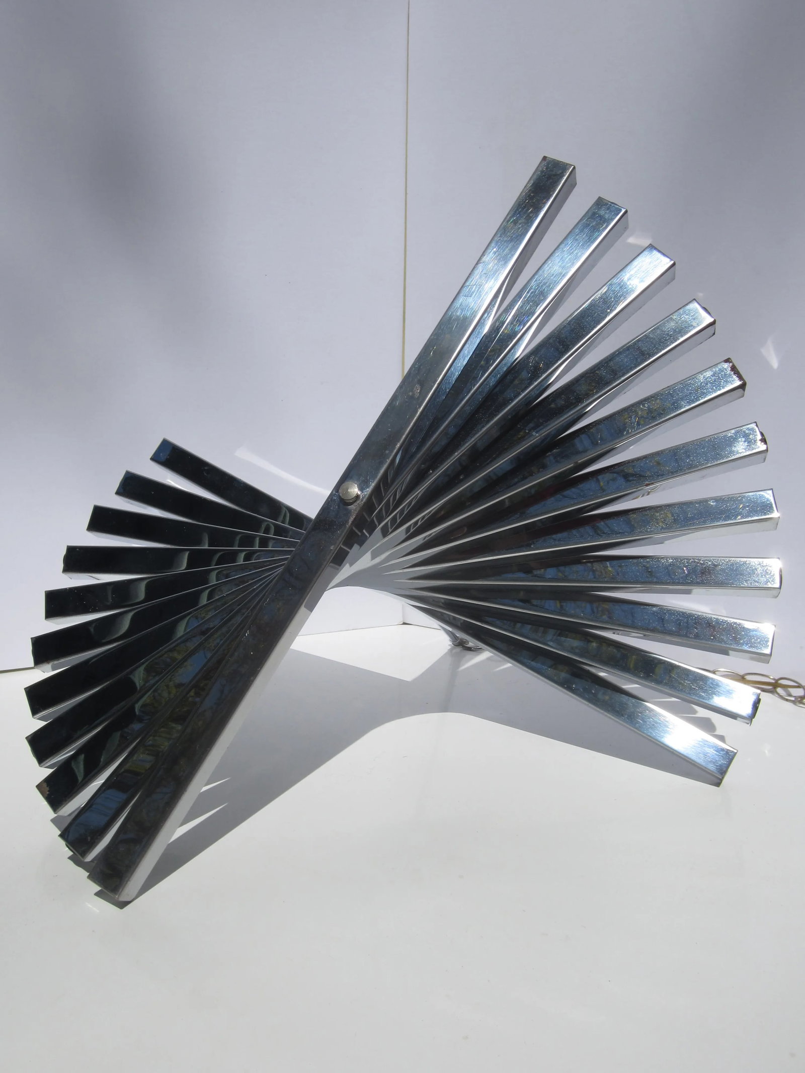 1970s Gaetano Sciolari Chrome Spiral 10 Light Chandelier - 10