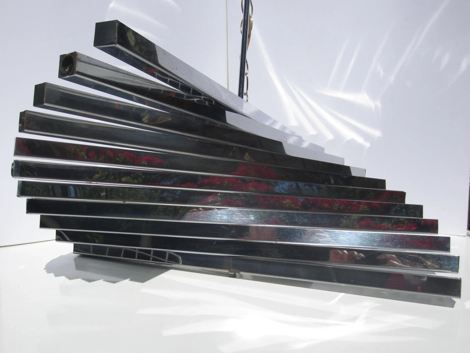 1970s Gaetano Sciolari Chrome Spiral 10 Light Chandelier - 11