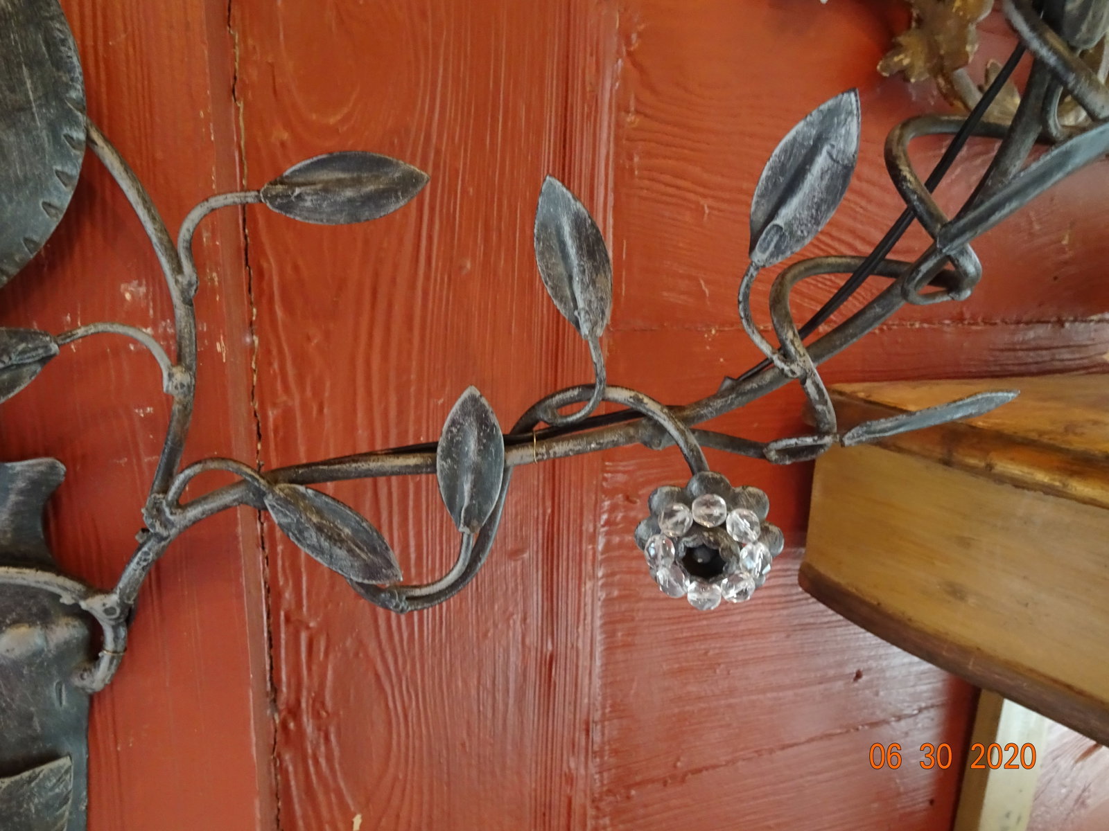 Italian Iron and Crystal Sconces - a Pair - 8