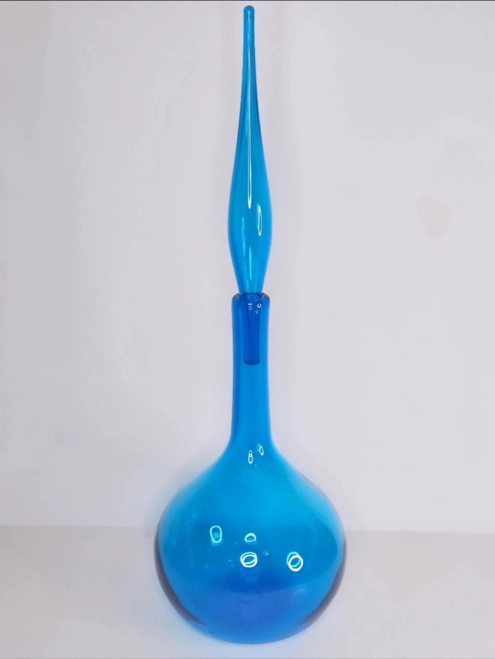 Blue Glass Decanter by Wayne Husted for Blenko, 1950s - 5