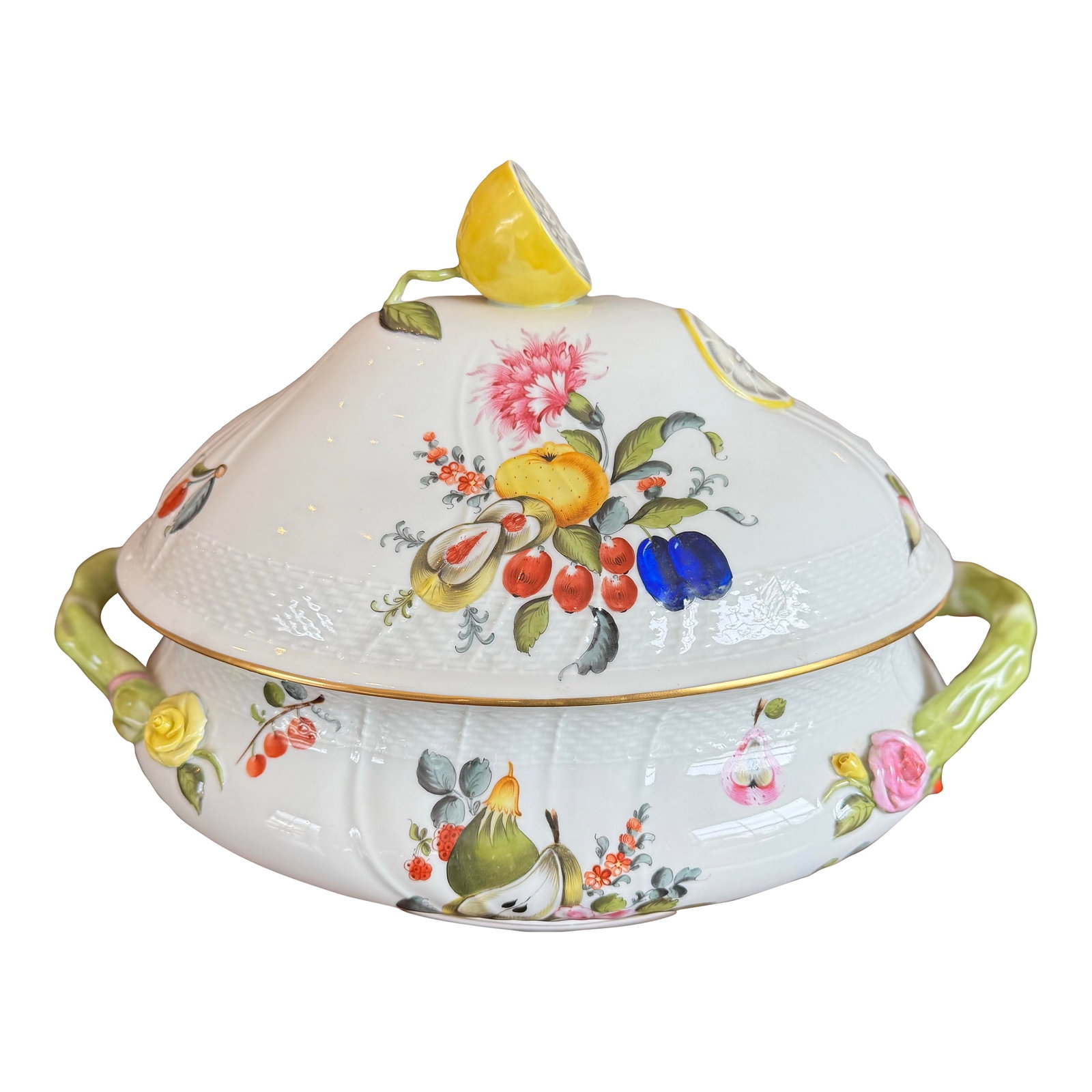 Vintage Herend Hand Painted Fruits and Flowers Soup Tureen, Lemons (1 of 11)