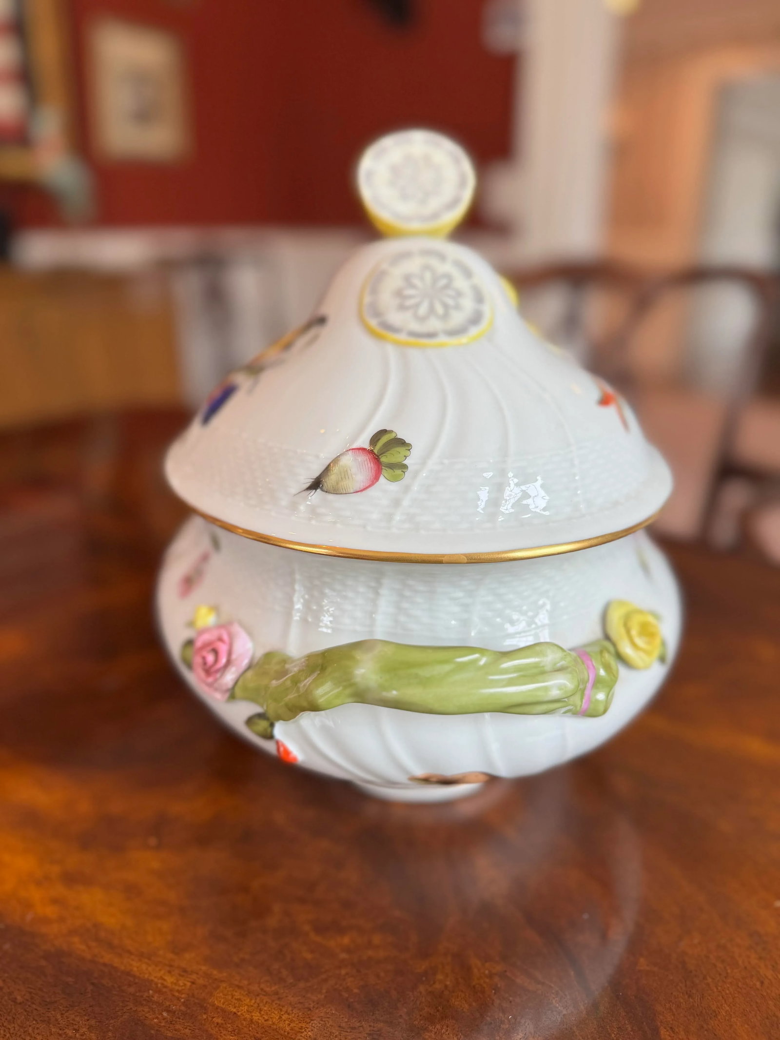 Vintage Herend Hand Painted Fruits and Flowers Soup Tureen, Lemons - 3