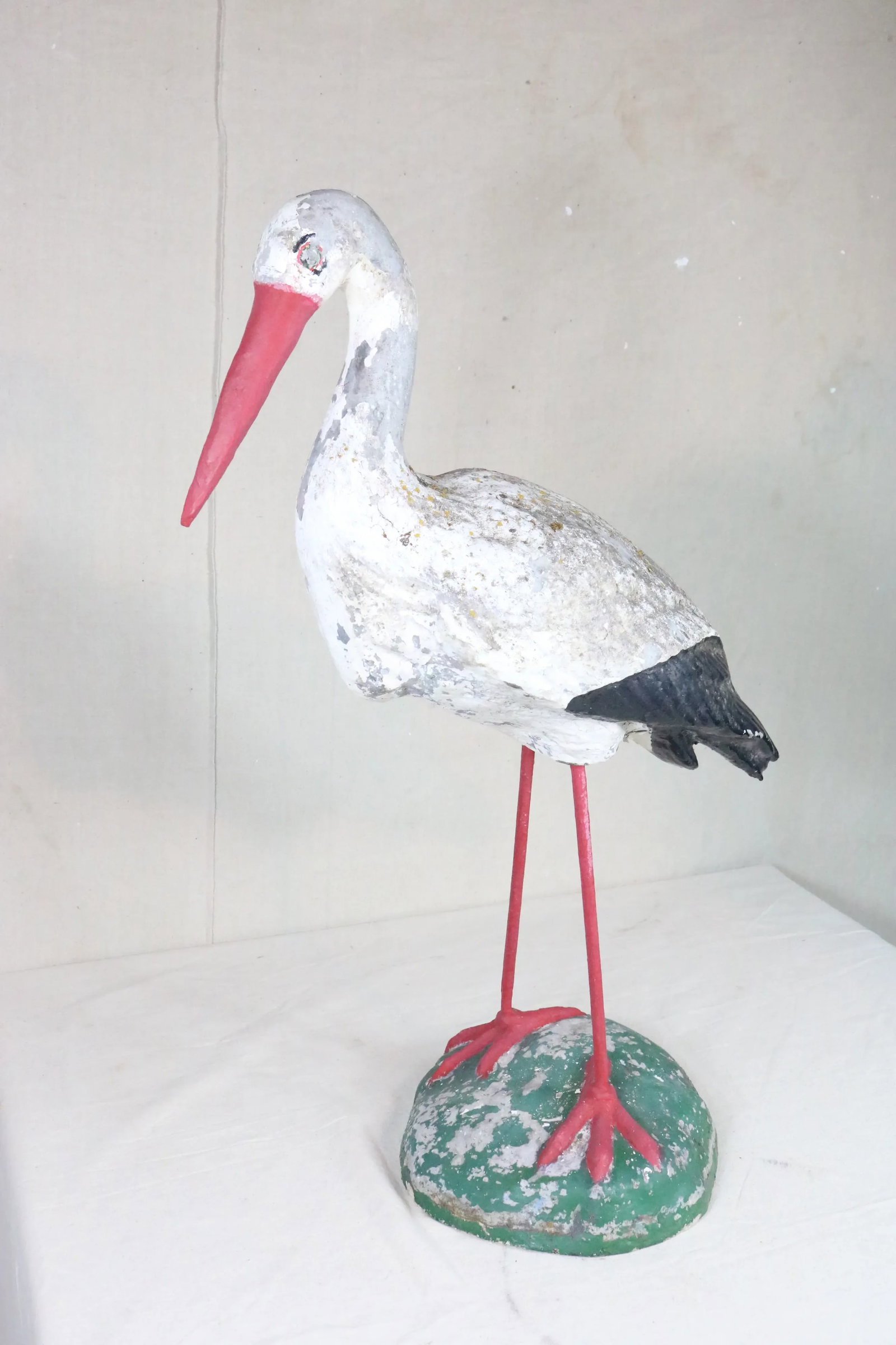 Large French Mid 20th Century Garden Stork - 4