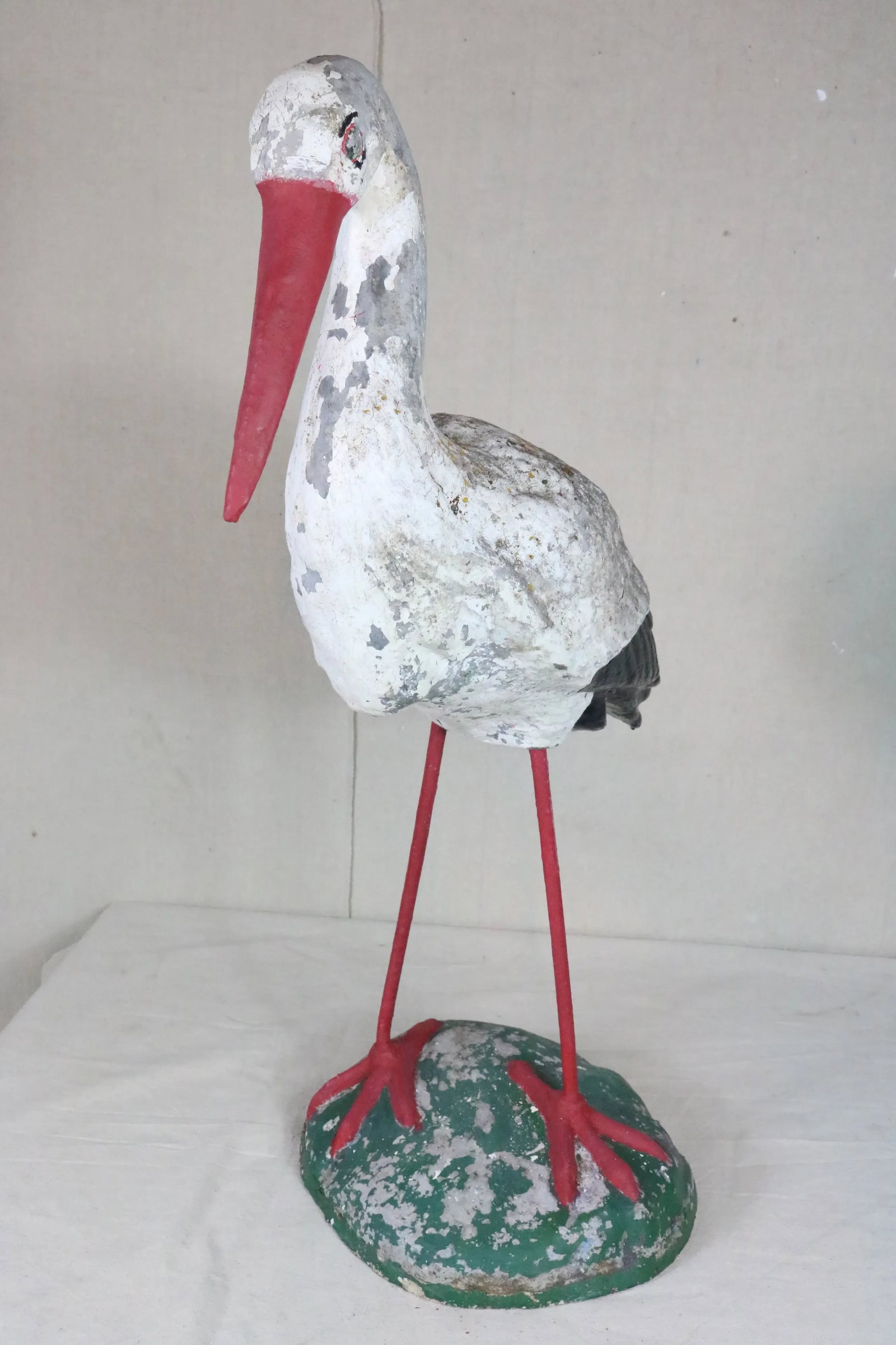 Large French Mid 20th Century Garden Stork - 9
