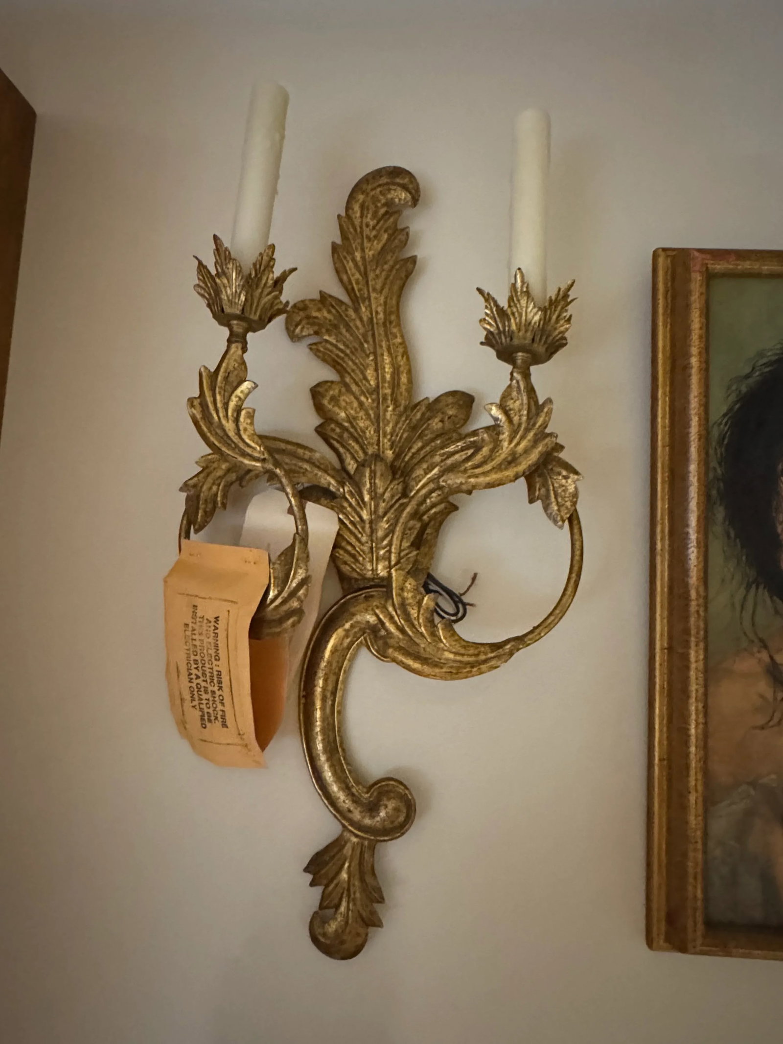 Pair Dennis and Leen Italian Tole Sconces - 2