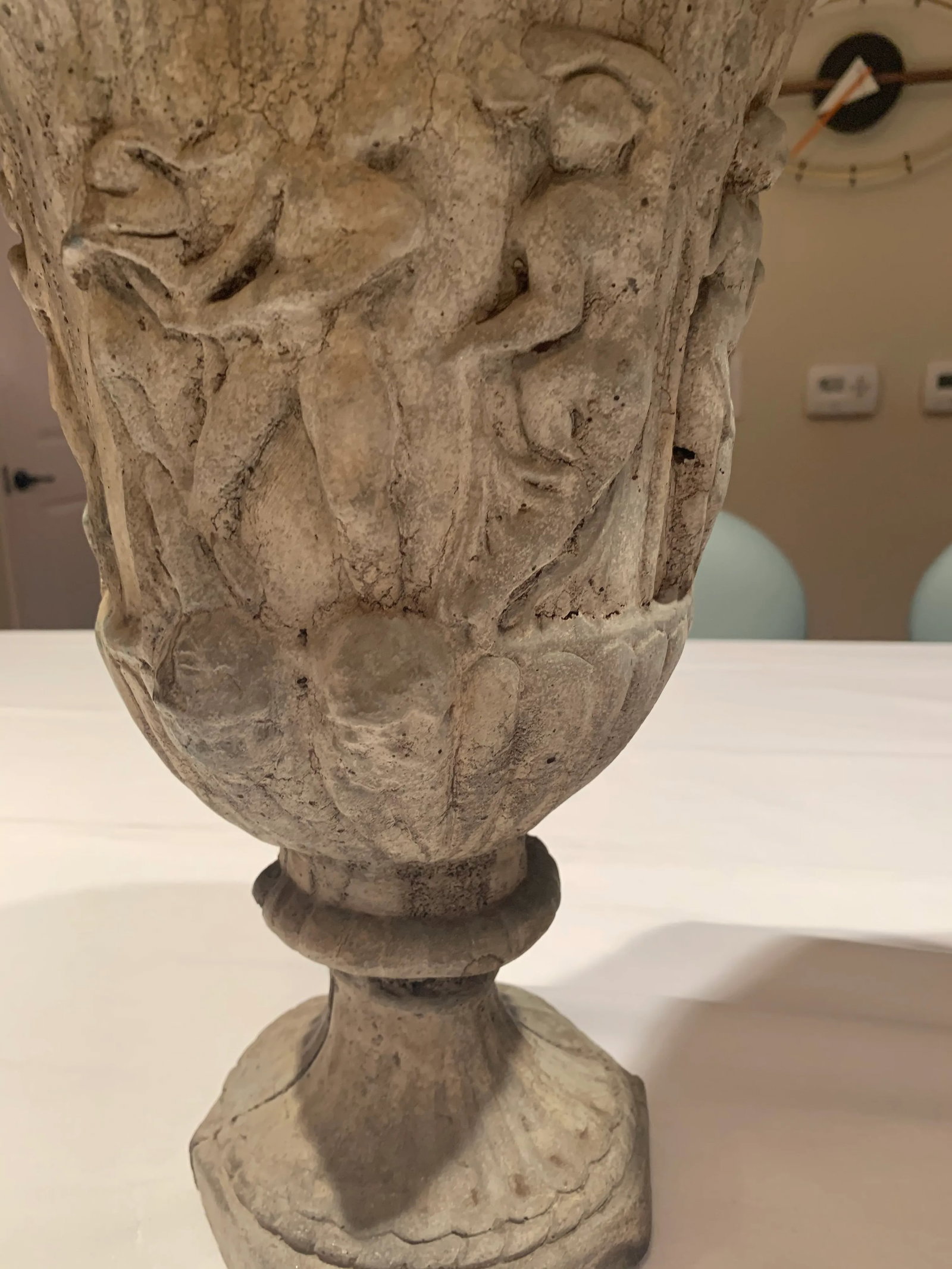 Antique Cast Stone Garden Urns - a Pair - 2