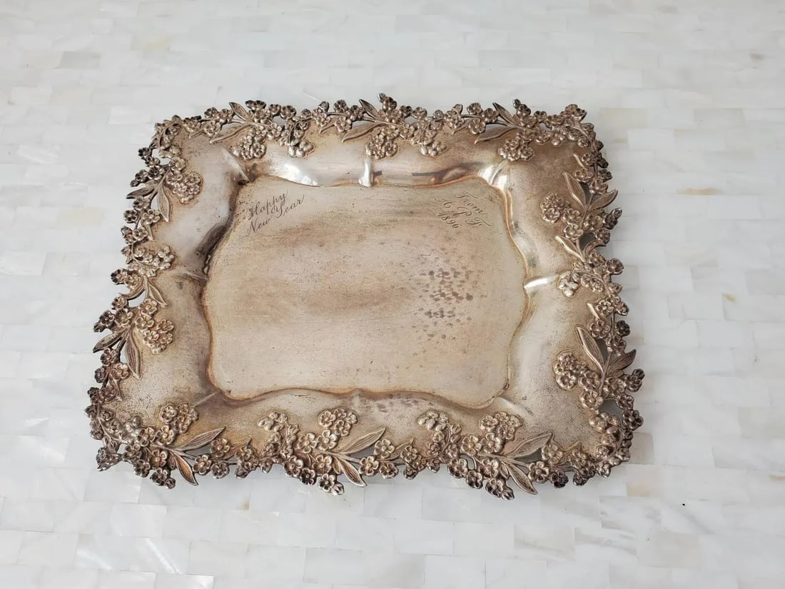 19th Century Redlich & Co Sterling Silver Tray - 11