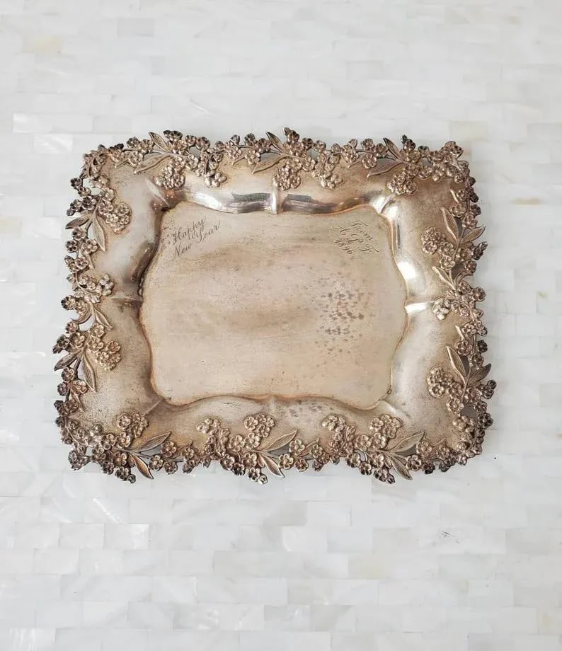 19th Century Redlich & Co Sterling Silver Tray - 3
