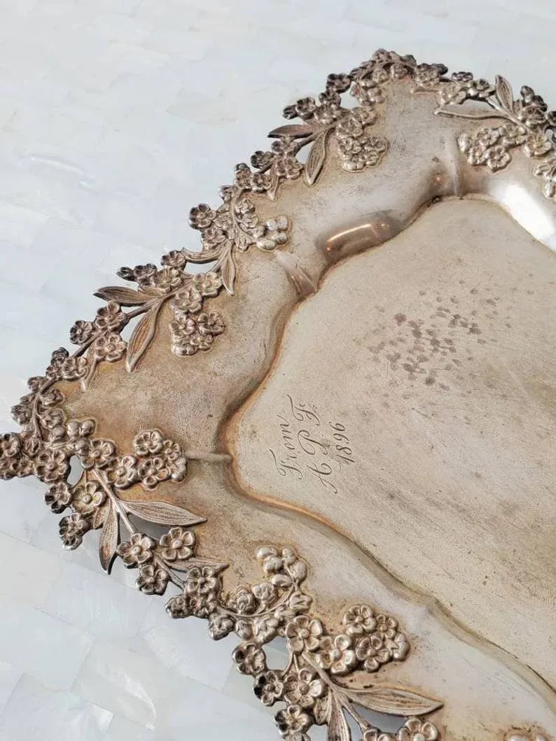 19th Century Redlich & Co Sterling Silver Tray - 5
