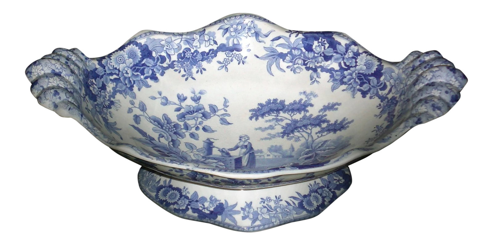 Spode Blue and White Footed Dessert Compote (1 of 4)