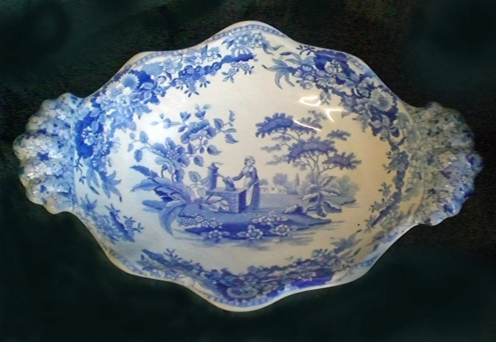 Spode Blue and White Footed Dessert Compote - 2