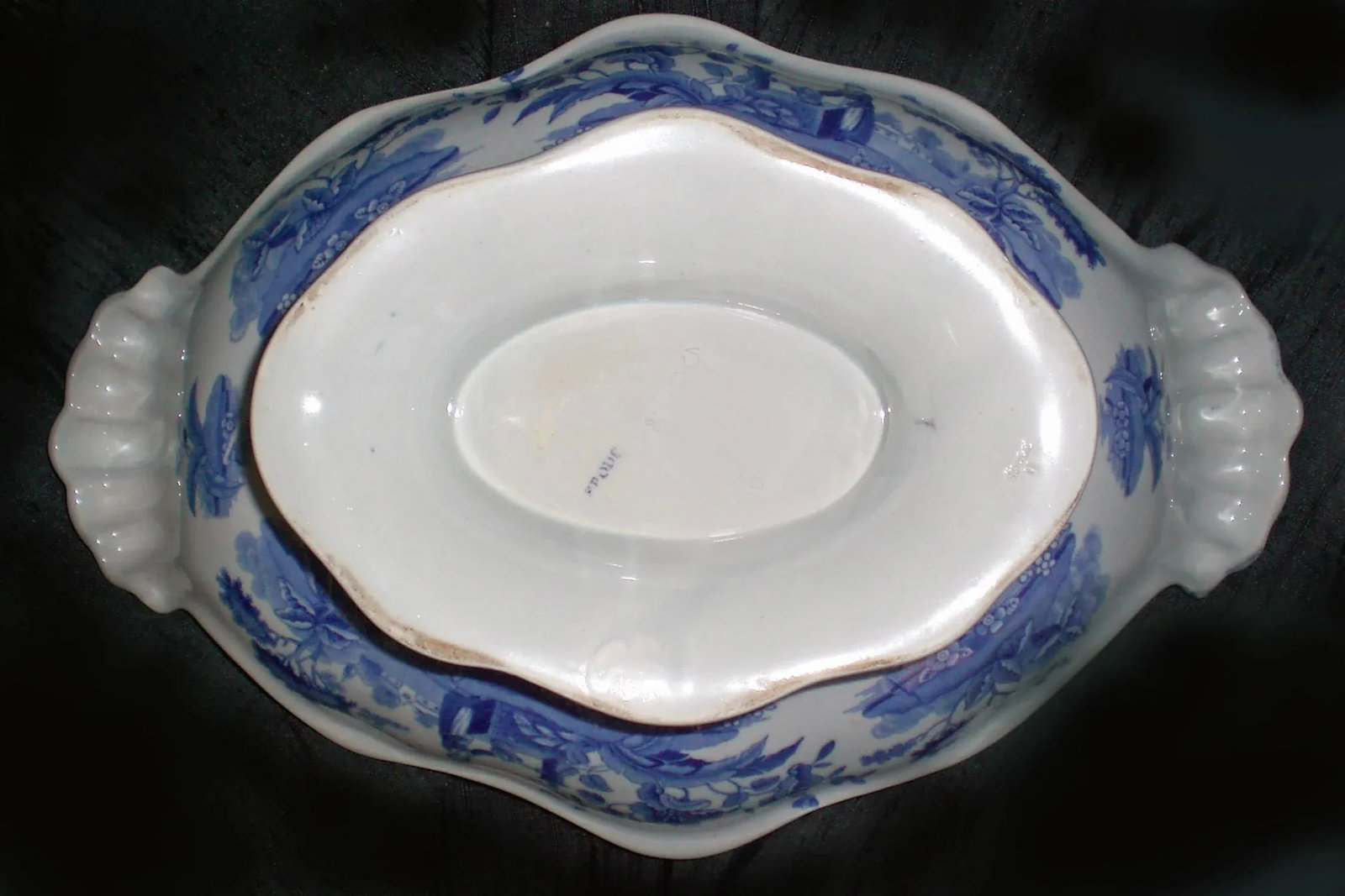 Spode Blue and White Footed Dessert Compote - 3