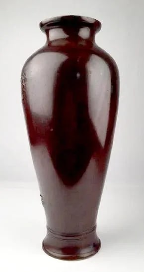 Antique Japanese Meiji Era Bronze Crane Vase - 2