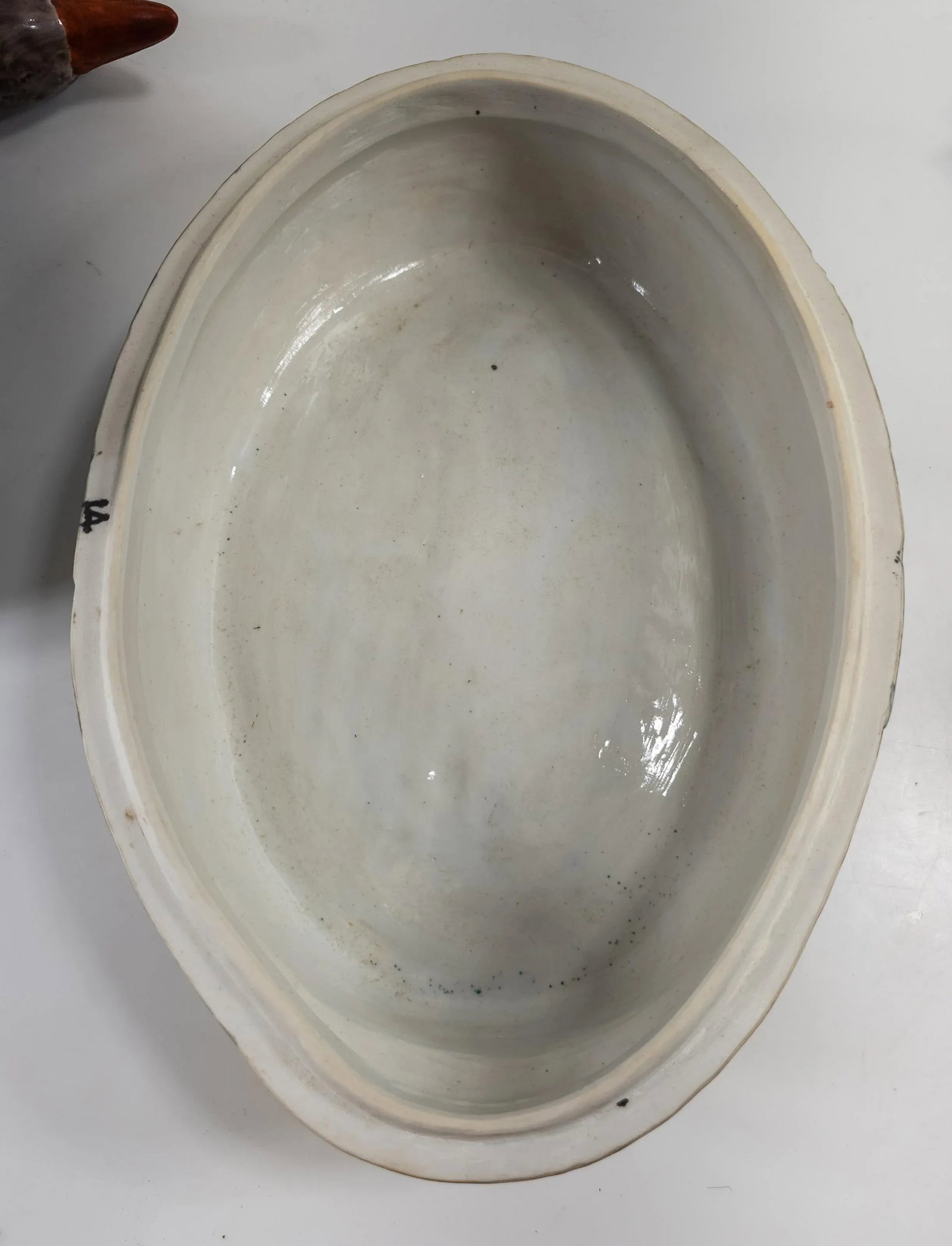 Late 20th Century Chinese Export Style Polychrome Ceramic Duck or Swan Form Tureen - 8