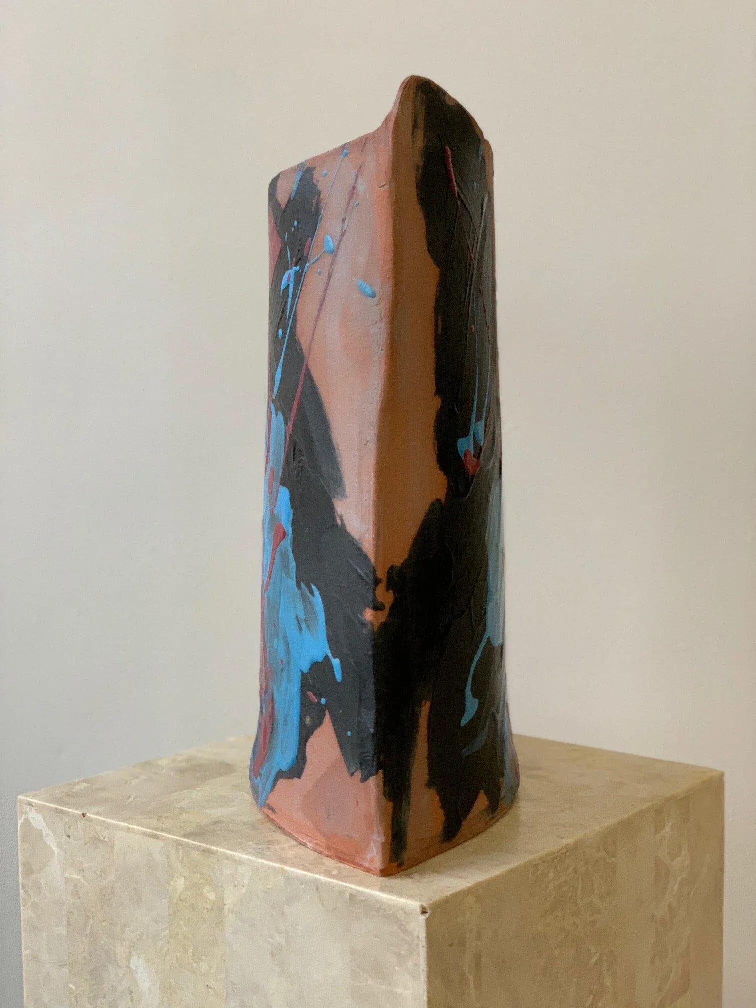 1990s Studio Pottery Terracotta Vase - 6