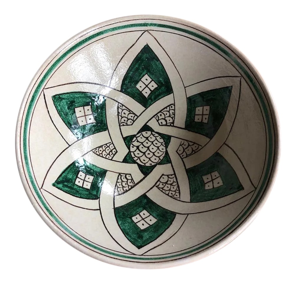 Italian Ceramic Serving Bowl- Stella: This hand-painted serving bowl is inspired by a thousand year old design. We call it, Stella, Italian for star, and love the dramatic star pattern that still looks fresh today. Influenced by far away 