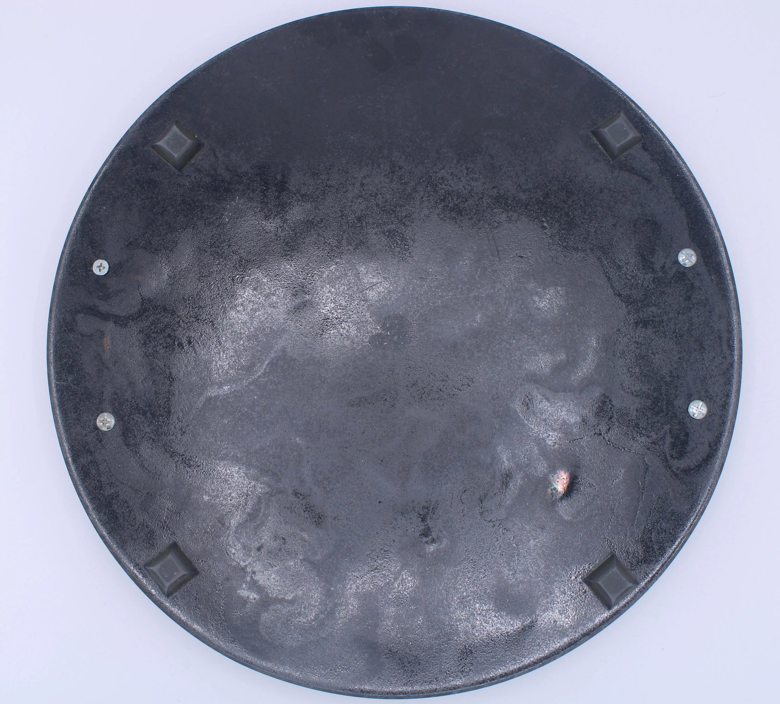 Vintage Mid Century Modern Abalone Shell and Lucite Circular Tray With Handles - 10