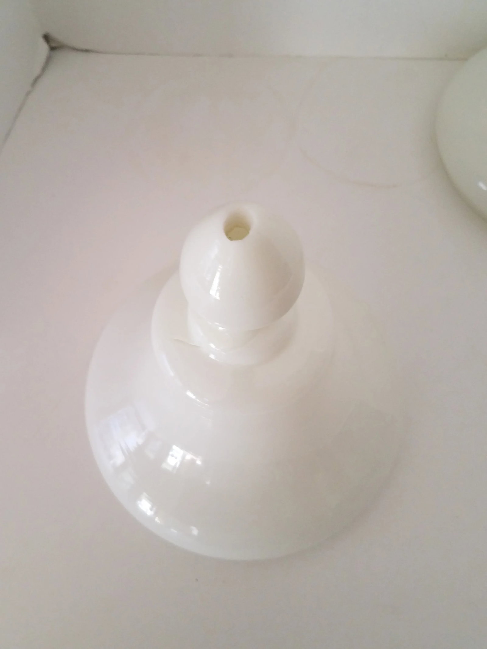 Vintage 1970s Milk Glass Finials - a Pair - 3
