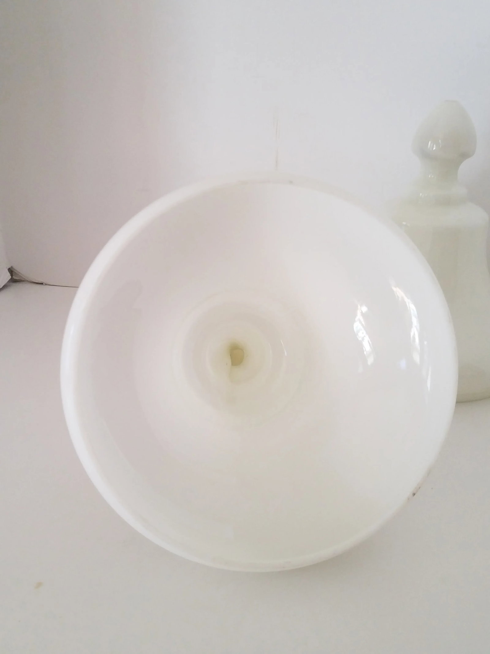 Vintage 1970s Milk Glass Finials - a Pair - 4